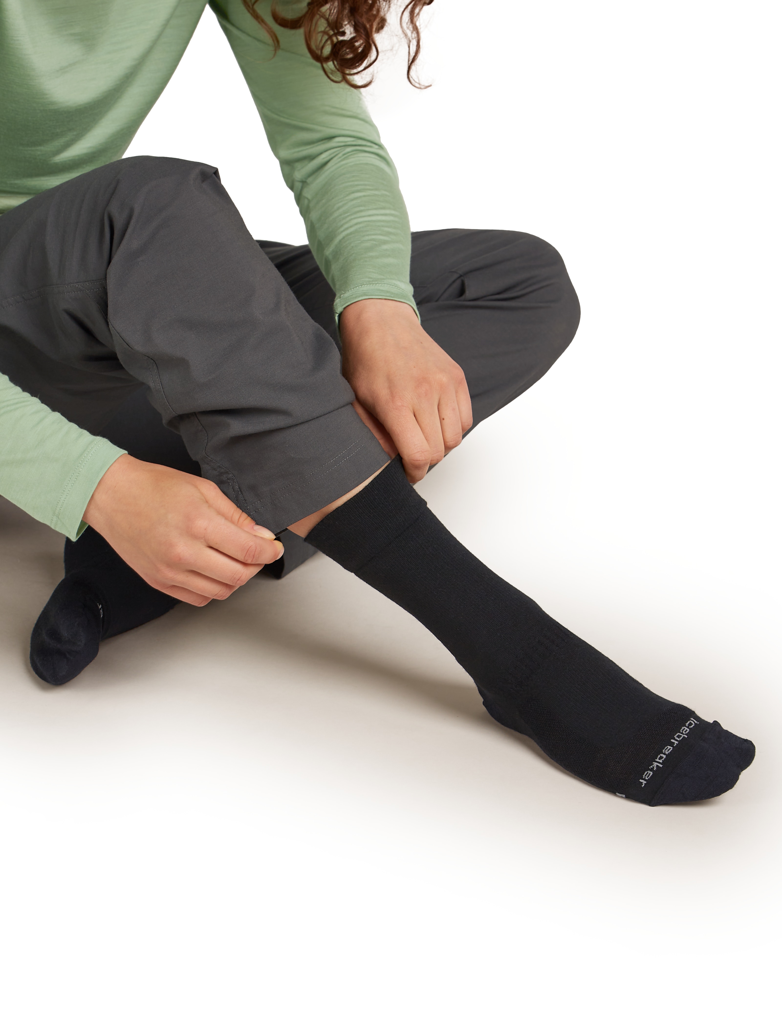 Imagen 3 de Calcetin Outdoor Mujer Merino liner Icebreaker - Negro Negro