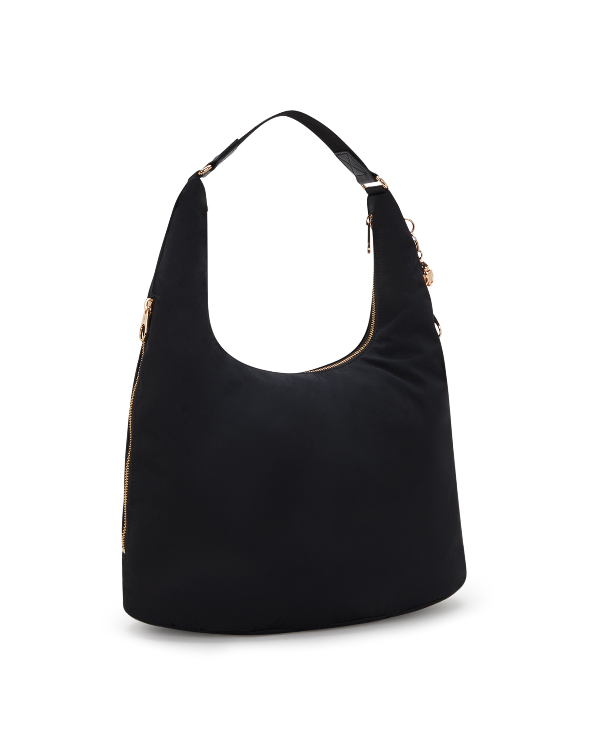 Bolso de hombro mediano con cremallera metálica - Kipling - Negro Negro-3