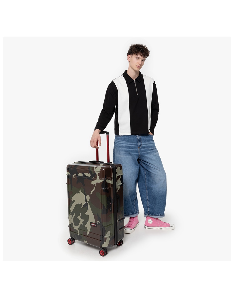 Maleta grande resist'r zip l rígida con capacidad de 90 l - Eastpak - Verde-Marrón Verde-Marrón-4