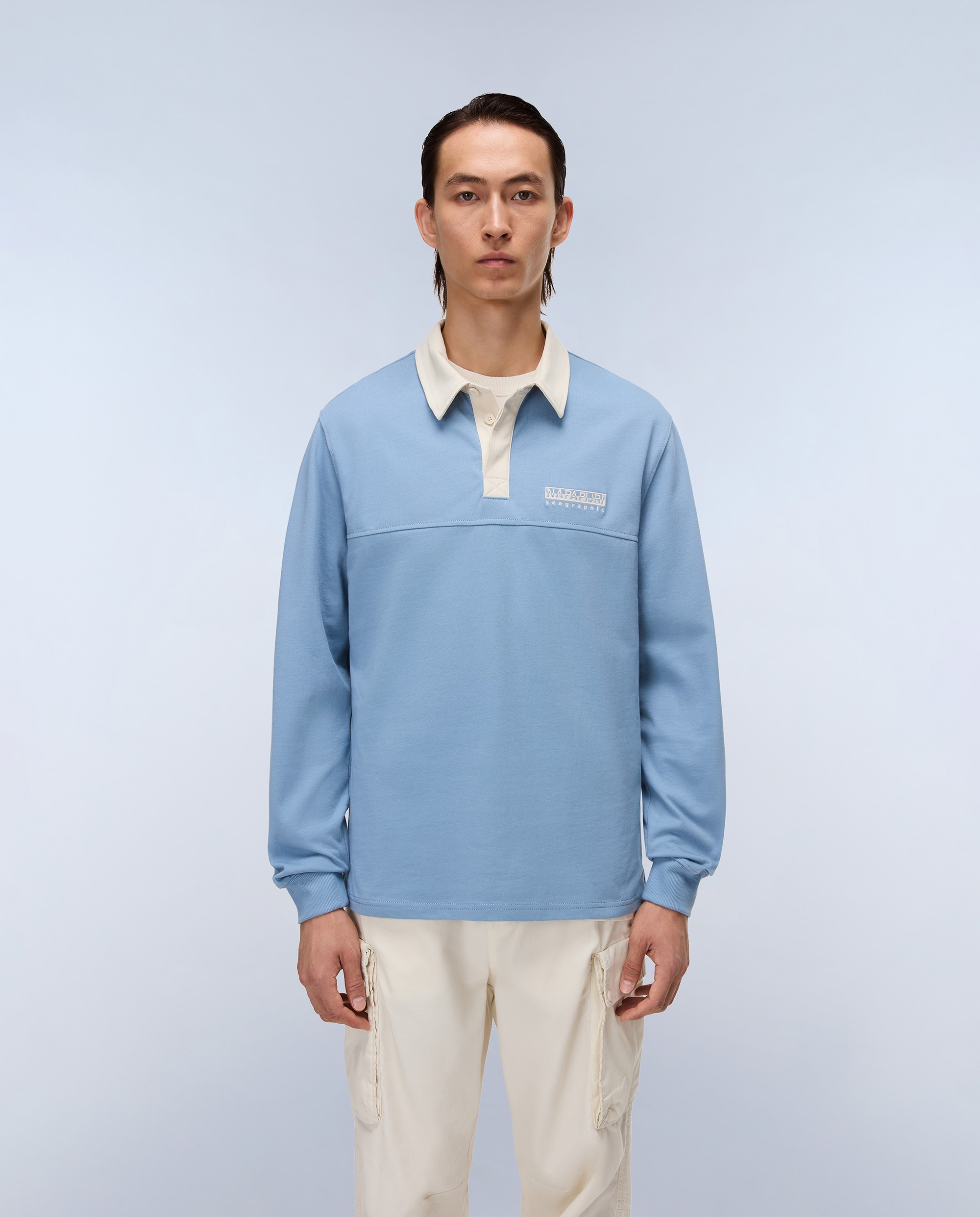 Imagen 0 de Polo de algodón de hombre de manga larga