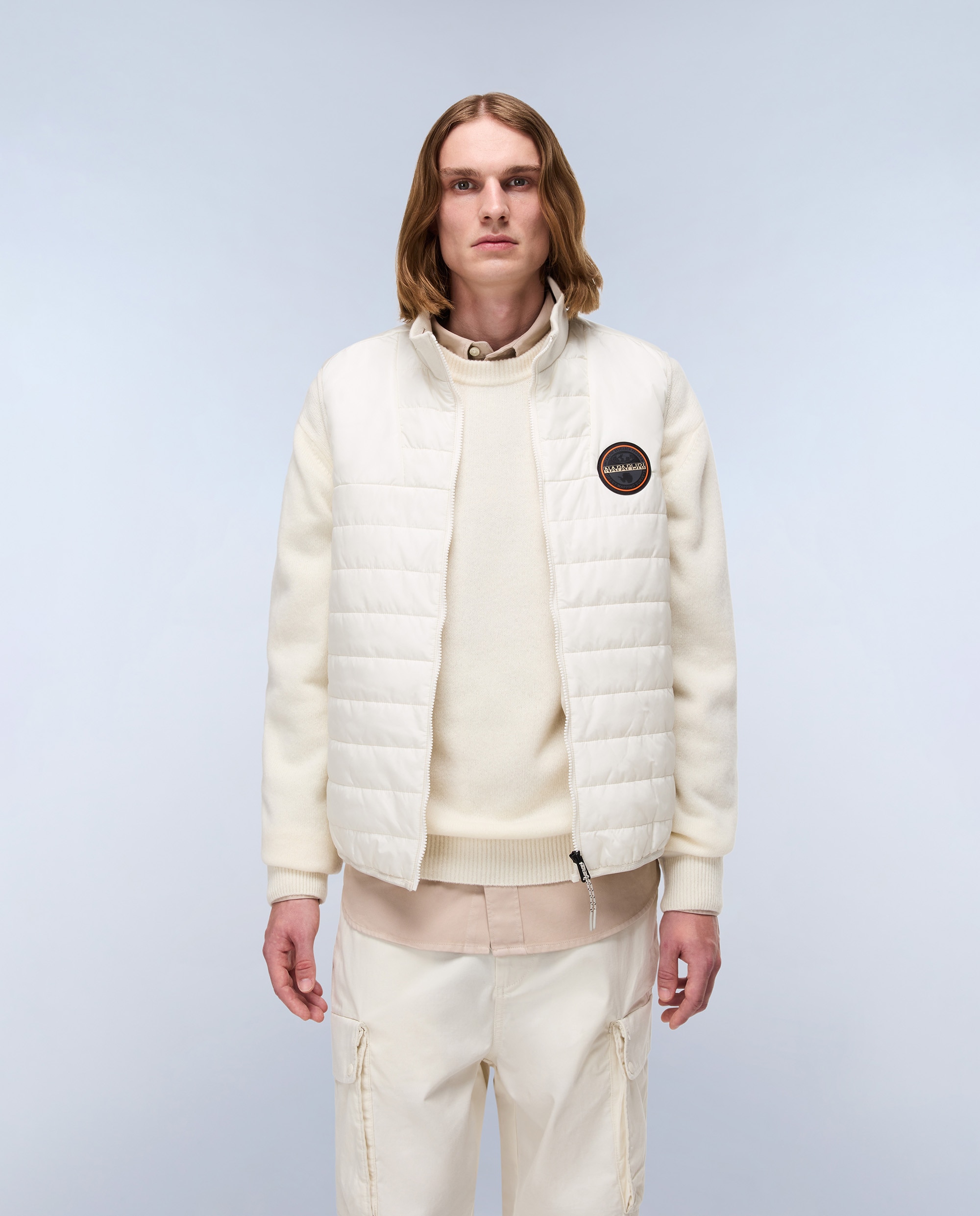 Chaleco de hombre guateado - Napapijri - Beige Beige-1