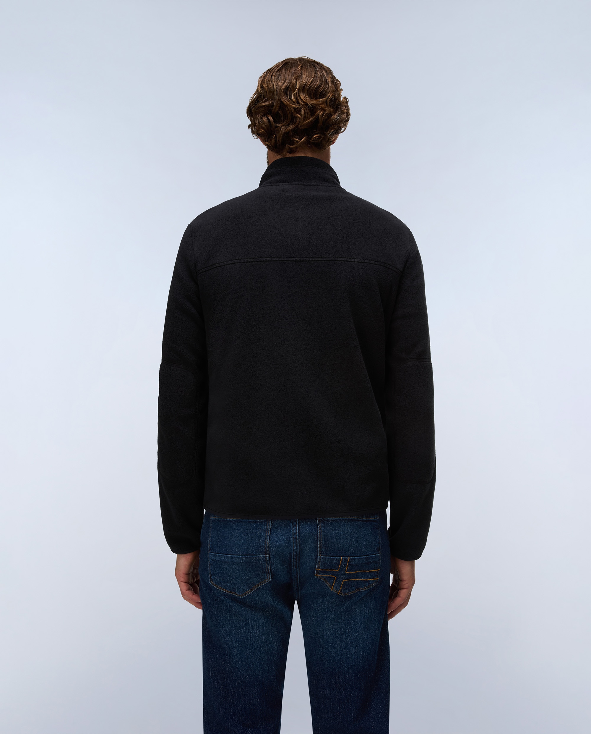 Sudadera de hombre dergana fz de cuello alto y cremallera - Napapijri - Negro Negro-3