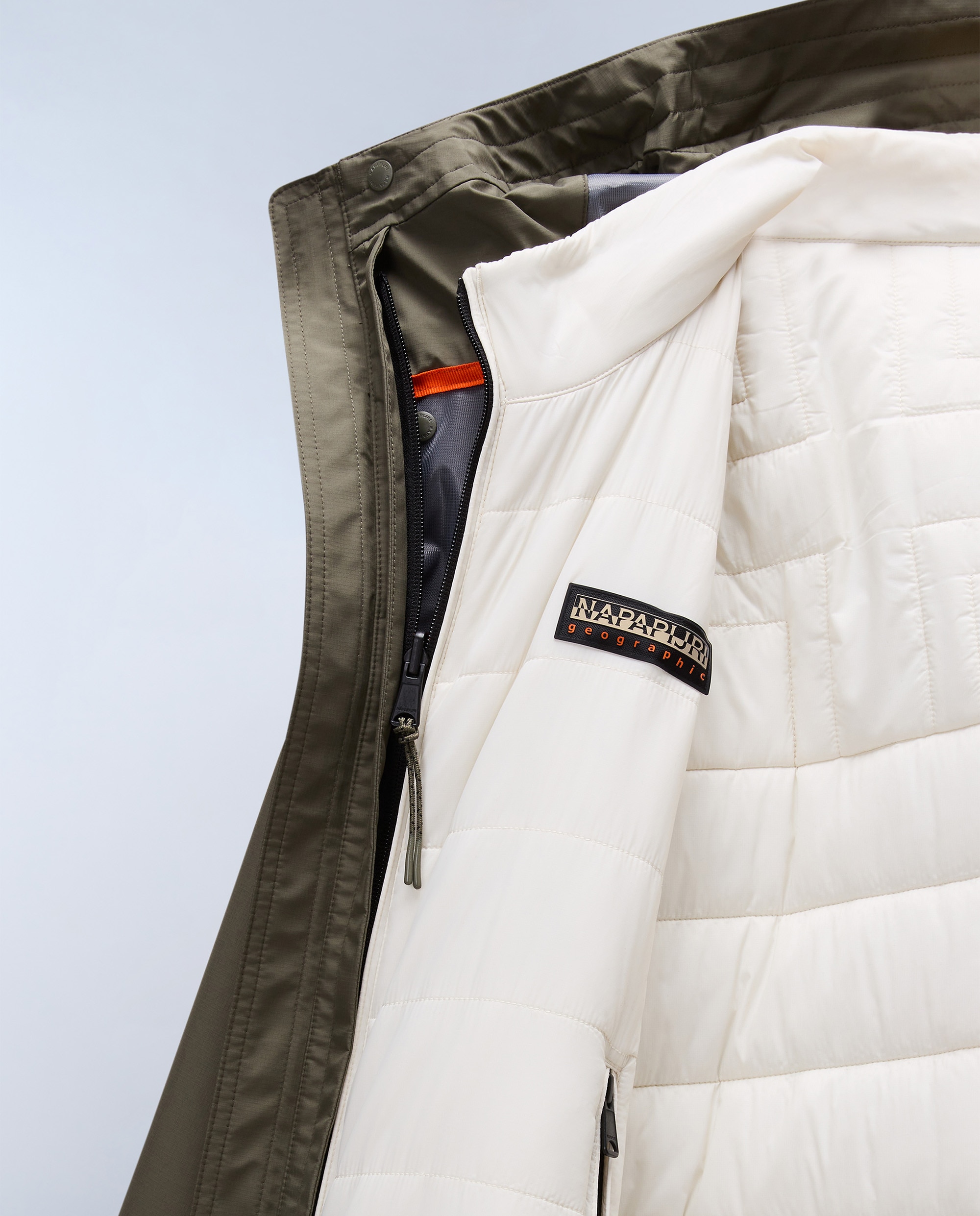 Imagen 6 de Parka de hombre pilloz 3 en 1 impermeable con capucha ajustable - Napapijri - Verde oscuro Verde oscuro