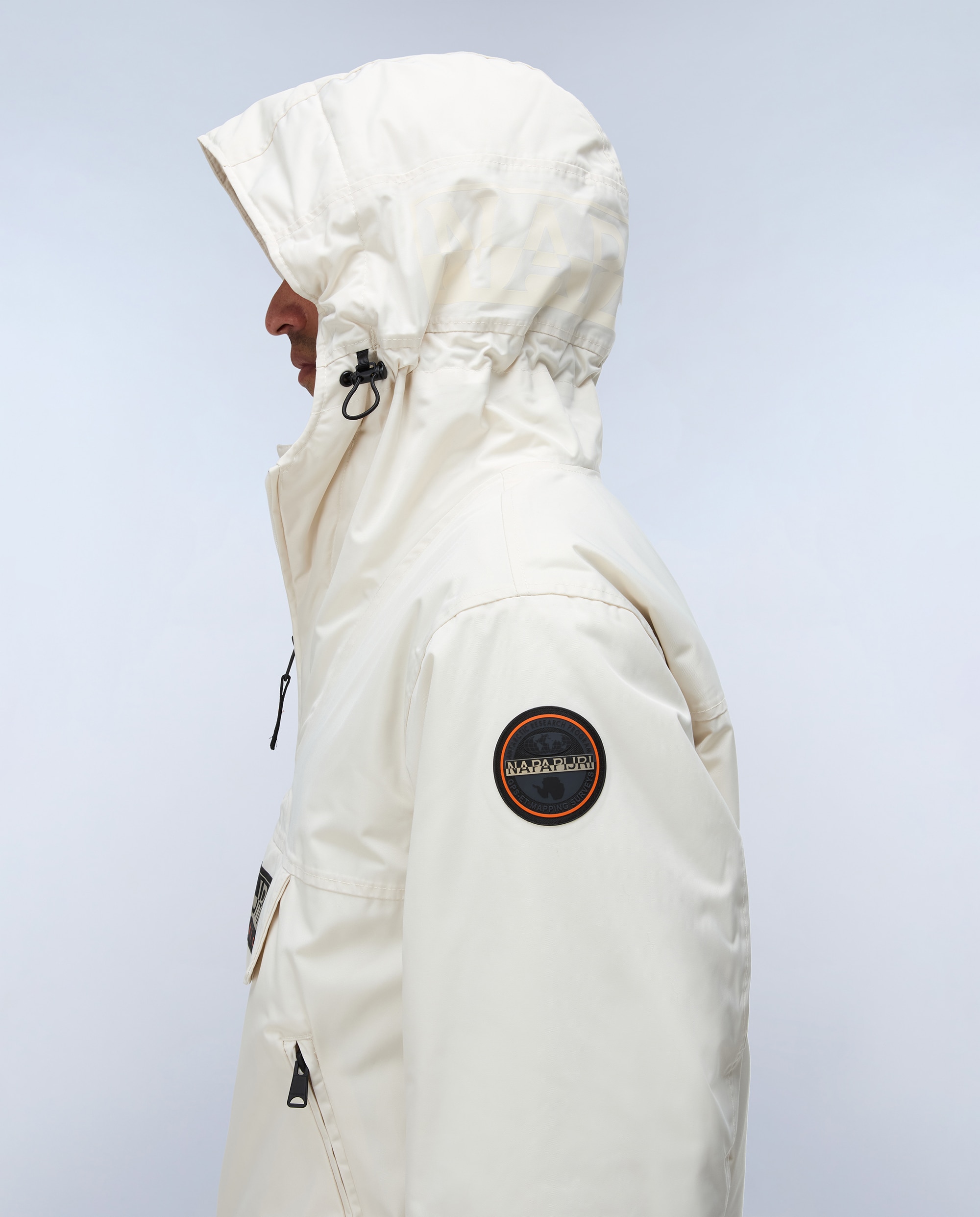 Imagen 5 de Parka de hombre rainforest next con capucha e impermeable - Napapijri - Crema Crema