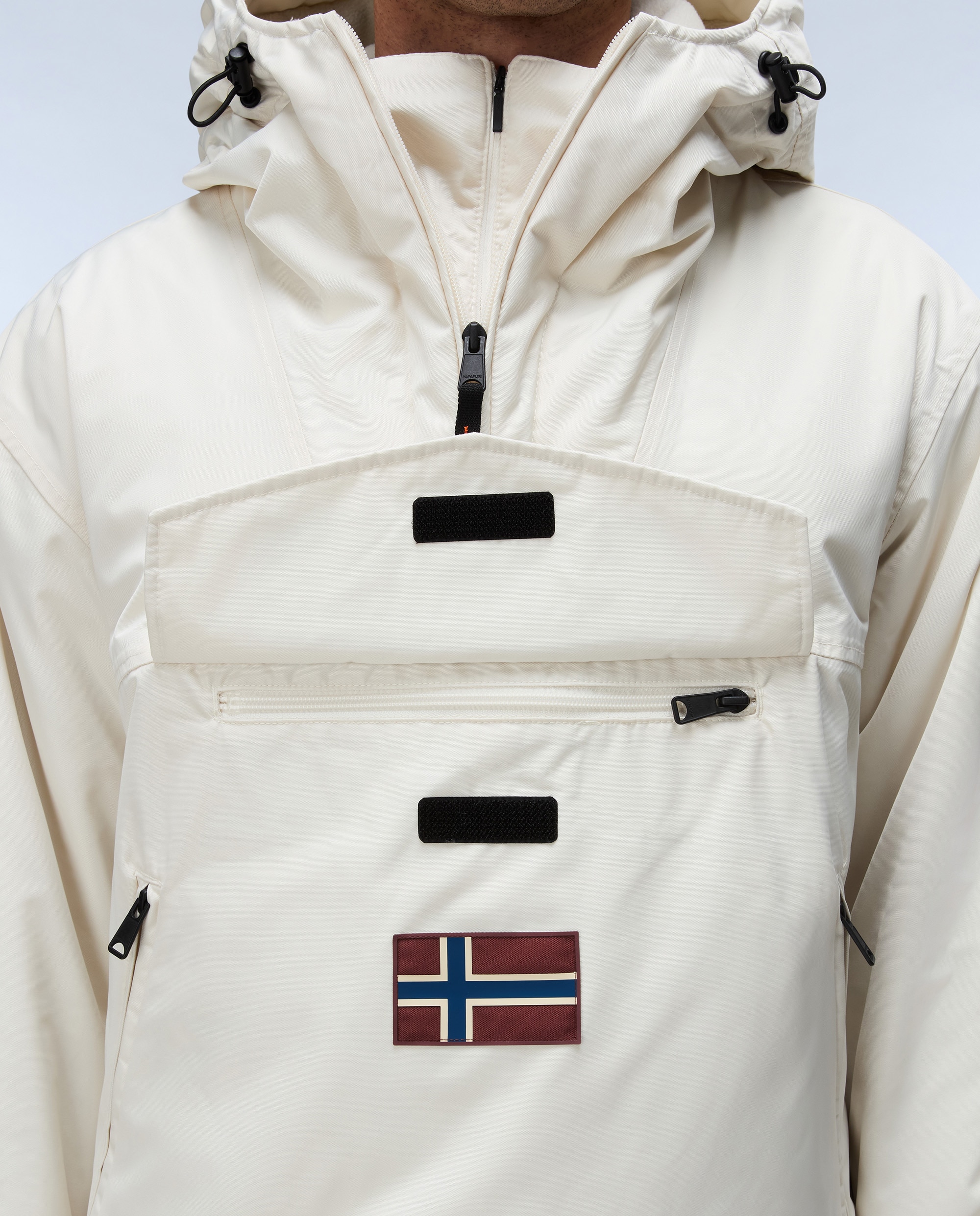 Imagen 7 de Parka de hombre rainforest next con capucha e impermeable - Napapijri - Crema Crema