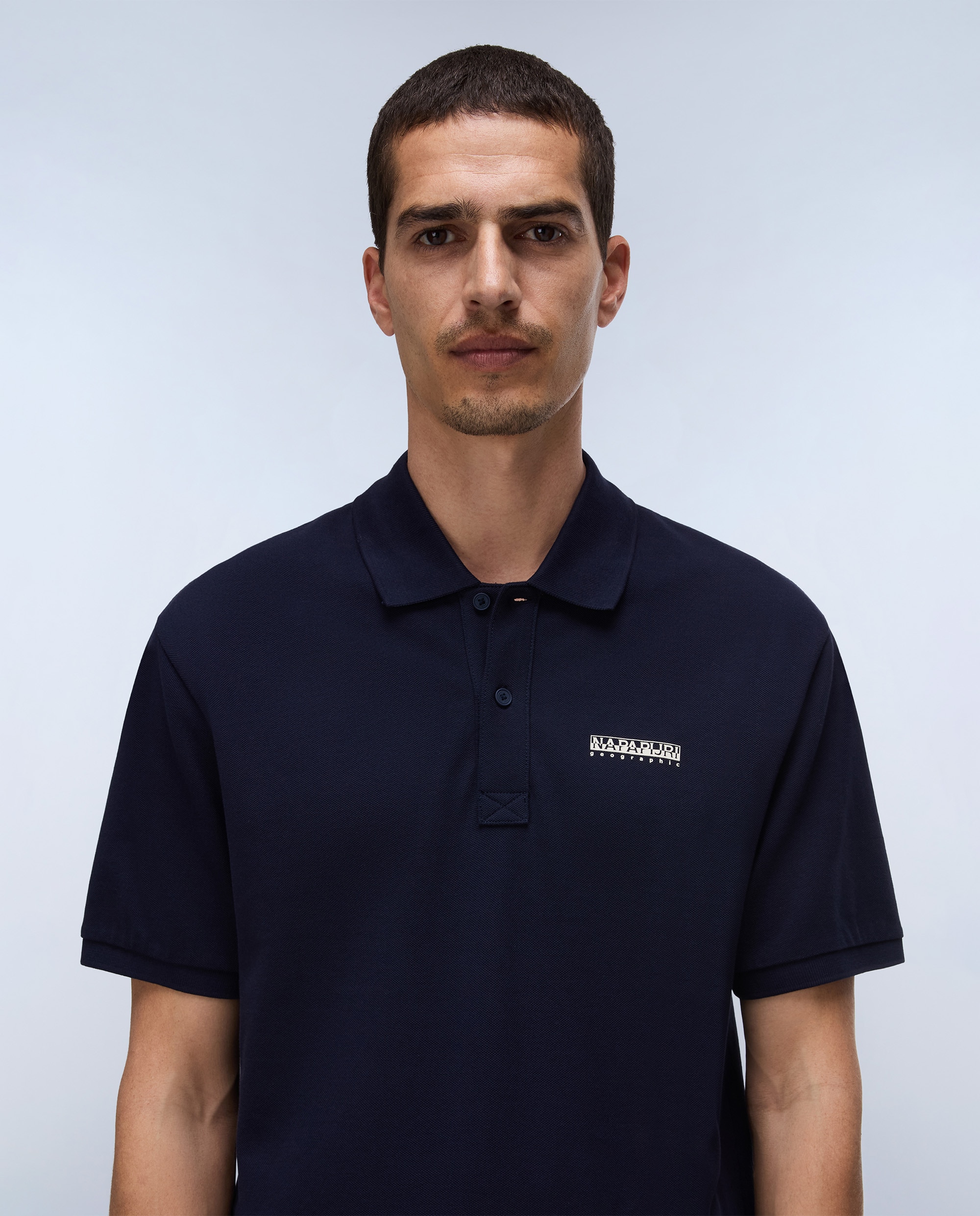 Polo de hombre small box de manga corta - Napapijri - Azul marino Azul marino-2