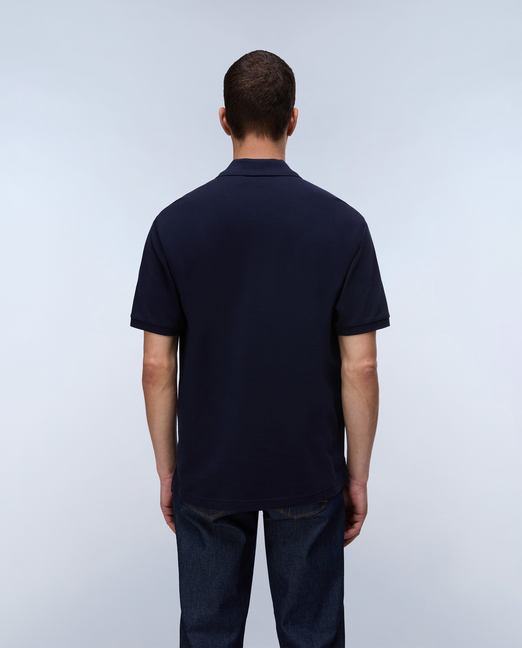 Polo de hombre small box de manga corta - Napapijri - Azul marino Azul marino-3