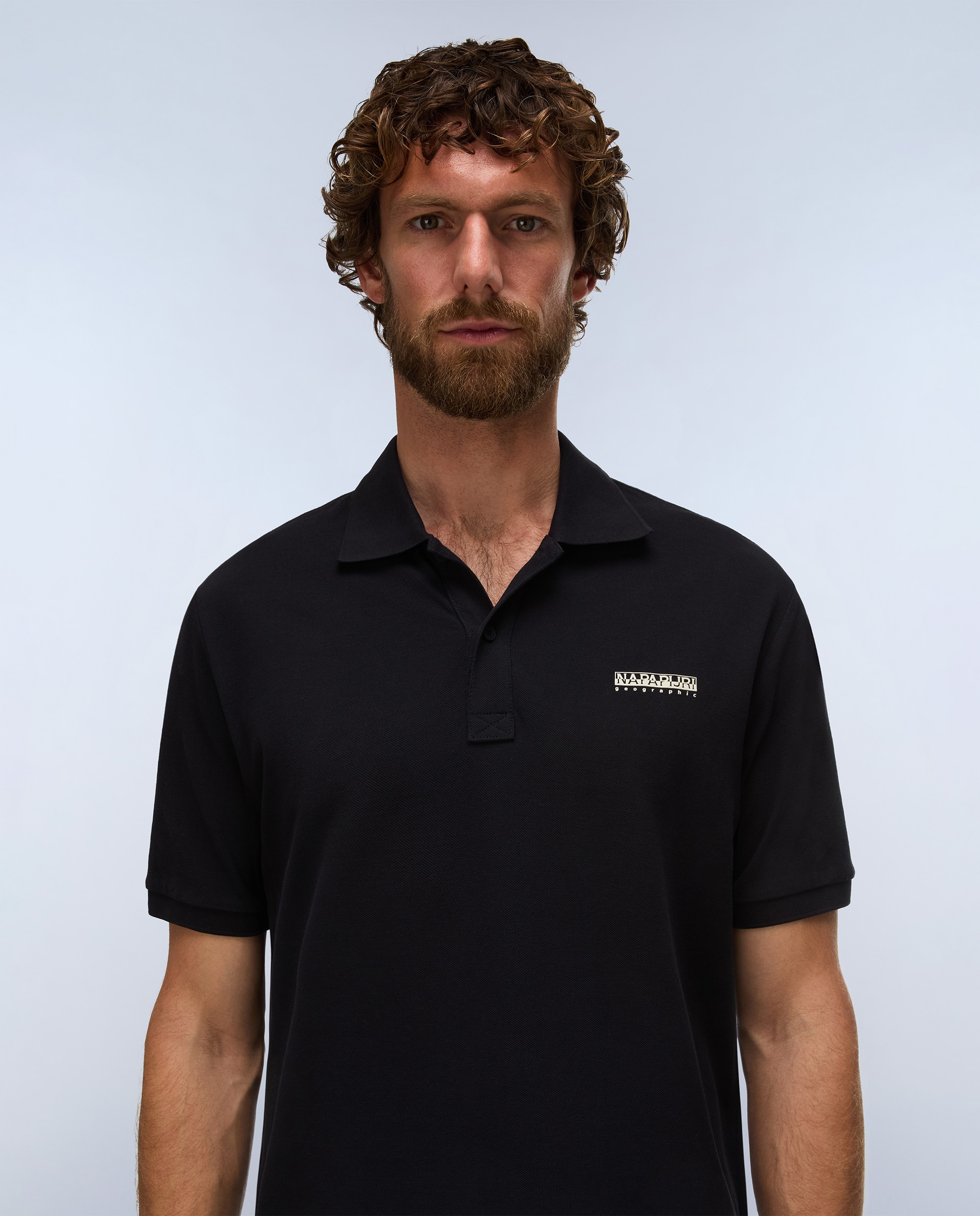 Polo de hombre small box de manga corta - Napapijri - Negro Negro-2