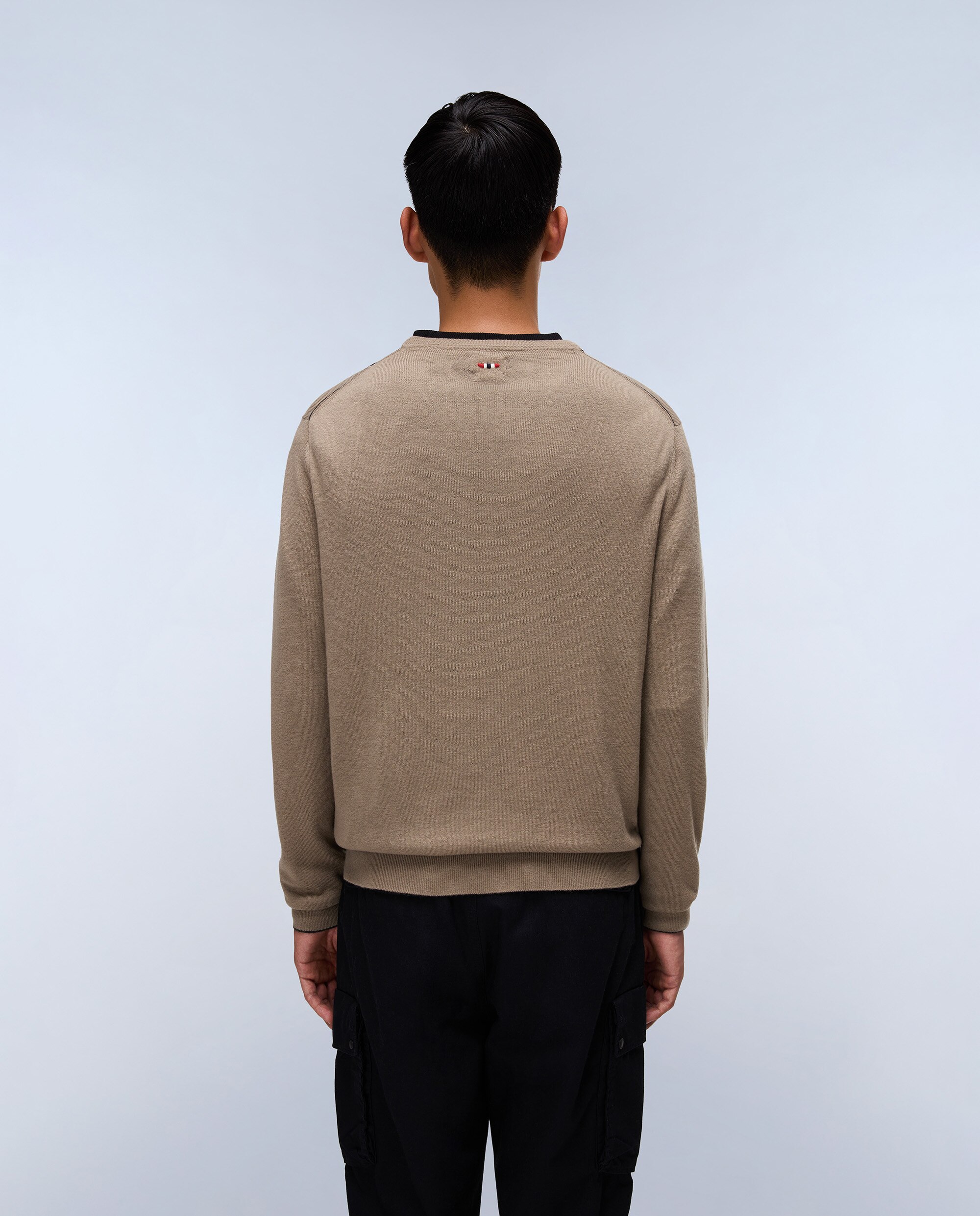 Jersey de hombre damavand c 4 de cuello redondo - Napapijri - Marrón piedra Marrón piedra-2