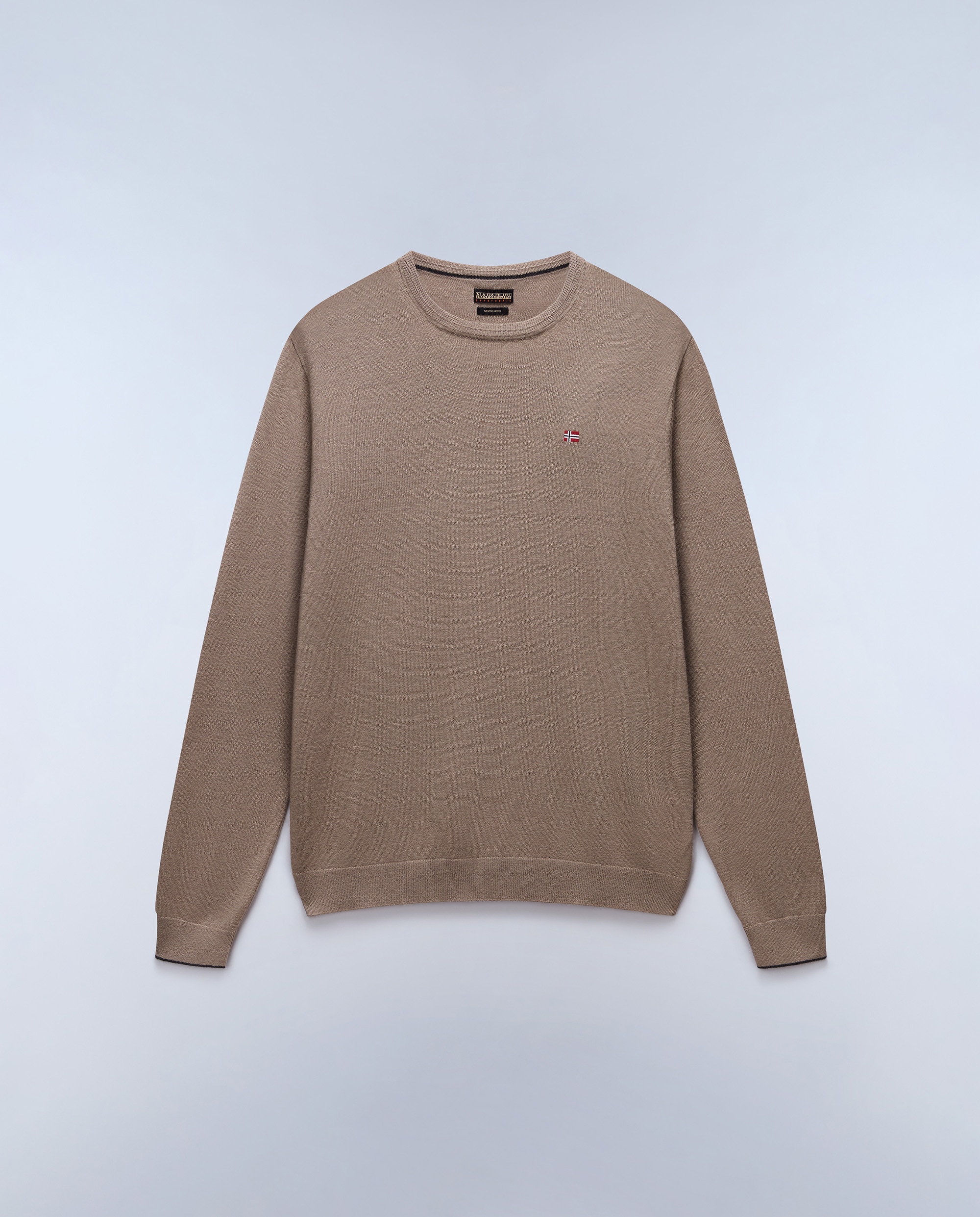 Jersey de hombre damavand c 4 de cuello redondo - Napapijri - Marrón piedra Marrón piedra-6