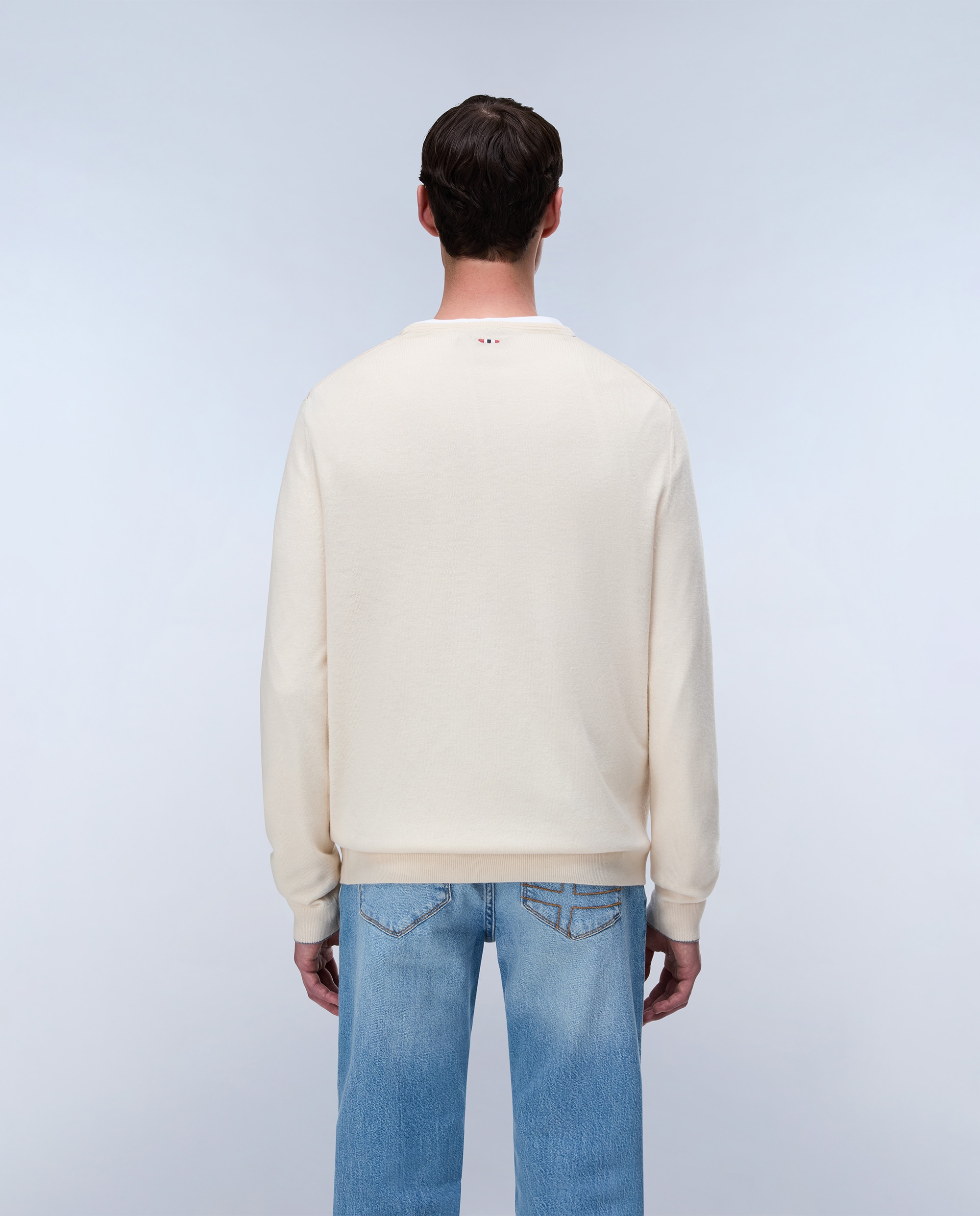 Jersey de hombre damavand c 4 de cuello redondo - Napapijri - Beige Beige-3