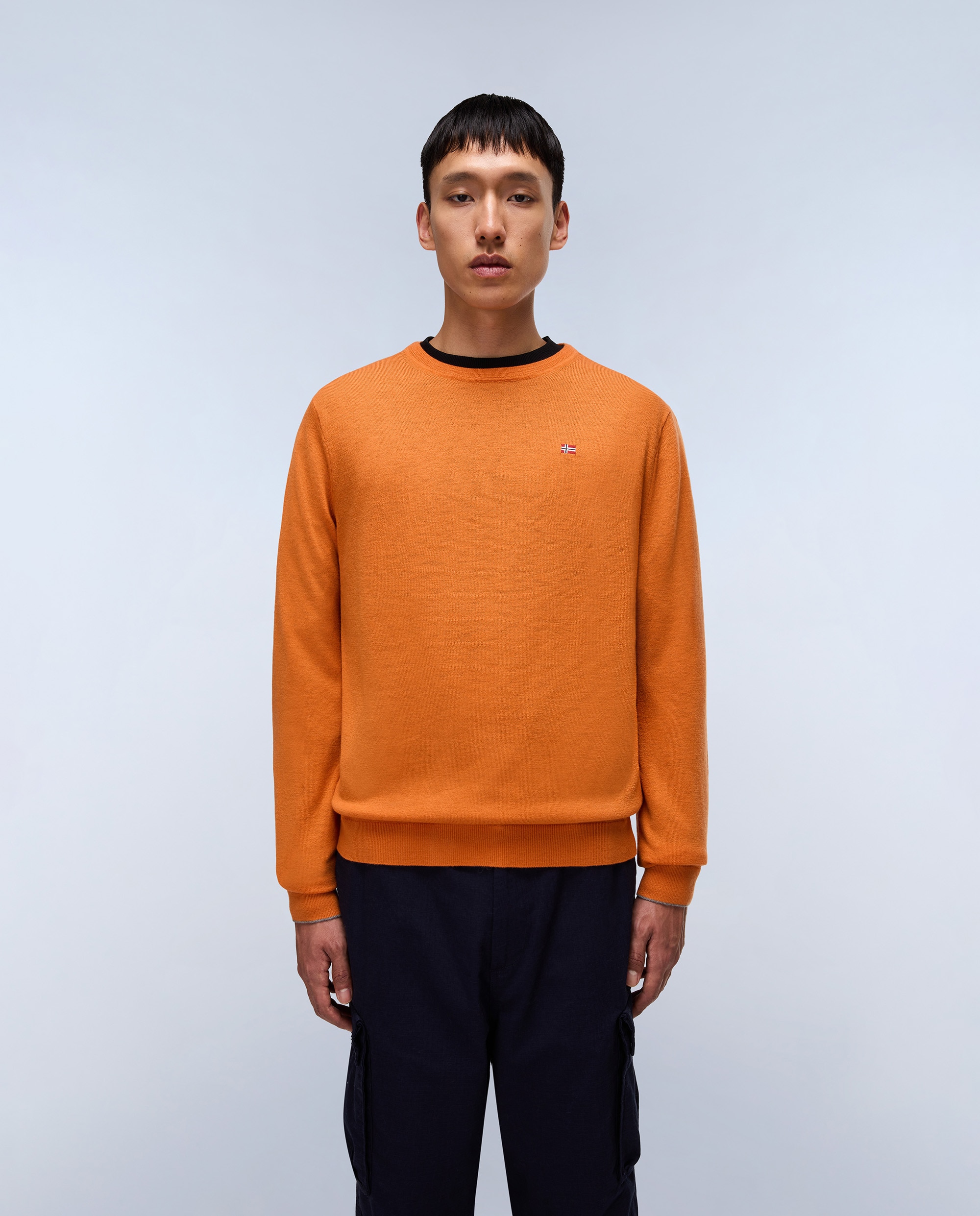 Jersey de hombre damavand c 4 de cuello redondo - Napapijri - Naranja Naranja-1