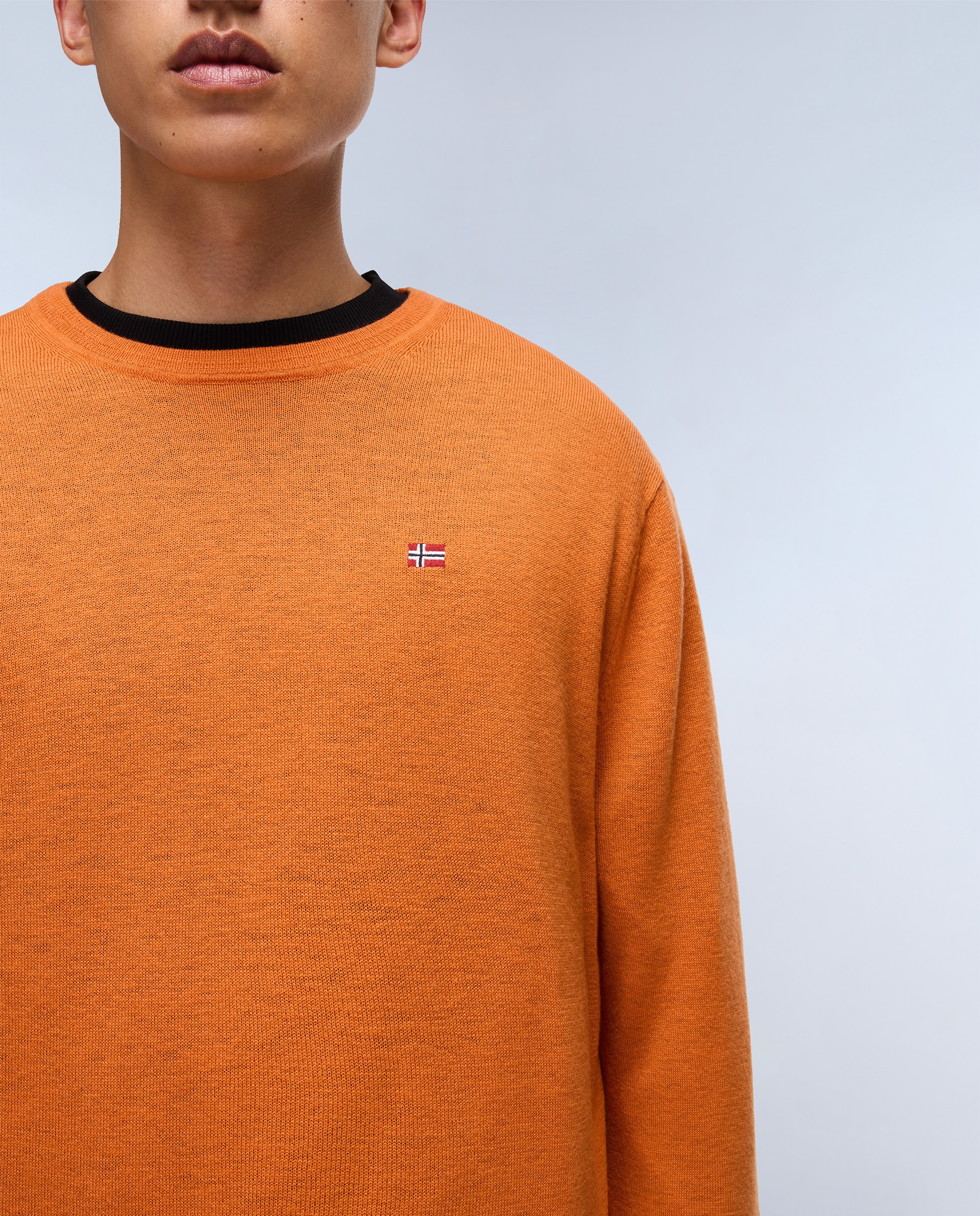 Jersey de hombre damavand c 4 de cuello redondo - Napapijri - Naranja Naranja-3
