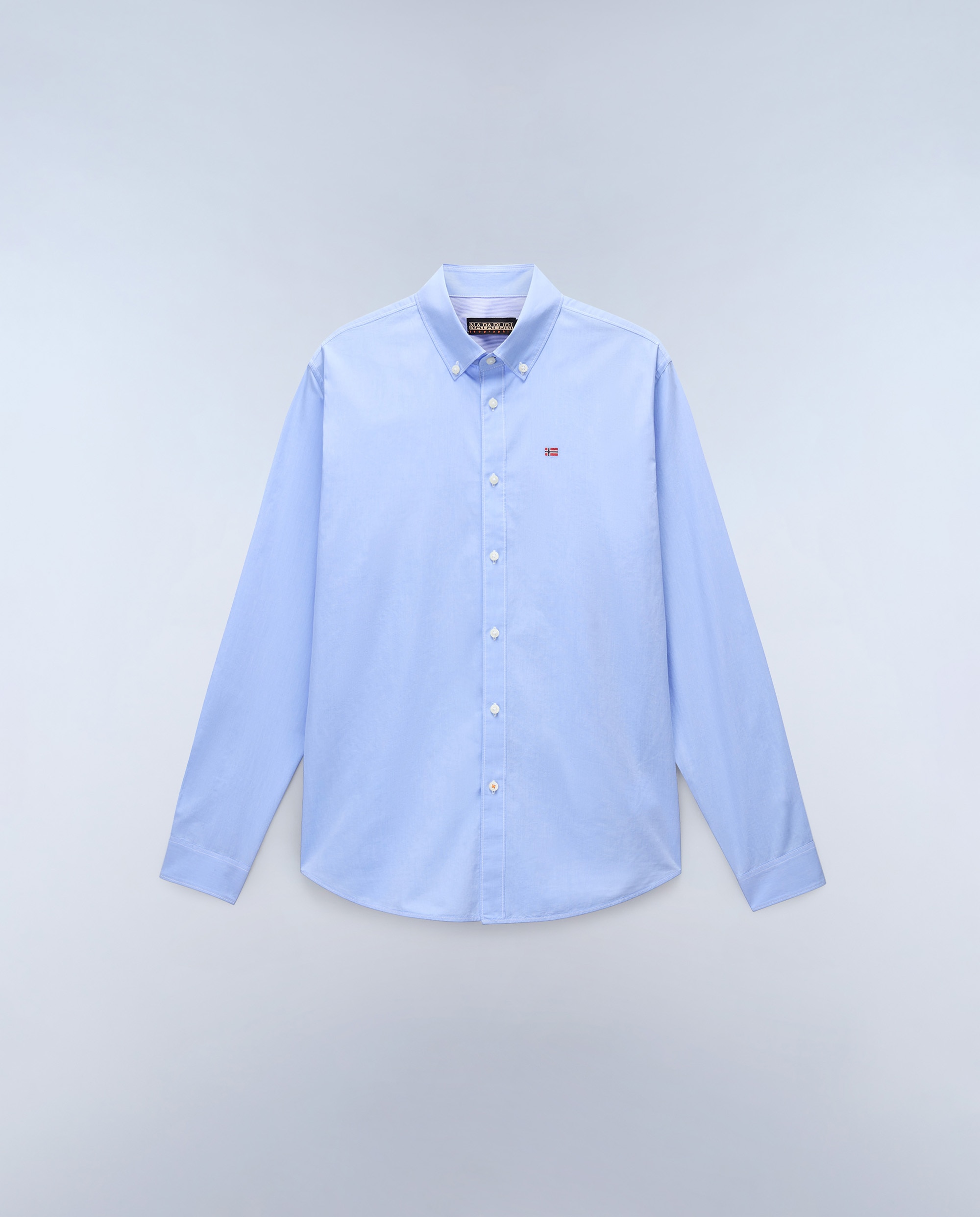 Imagen 5 de Camisa en popelin de hombre terra de manga larga - Napapijri - Azul celeste Azul celeste