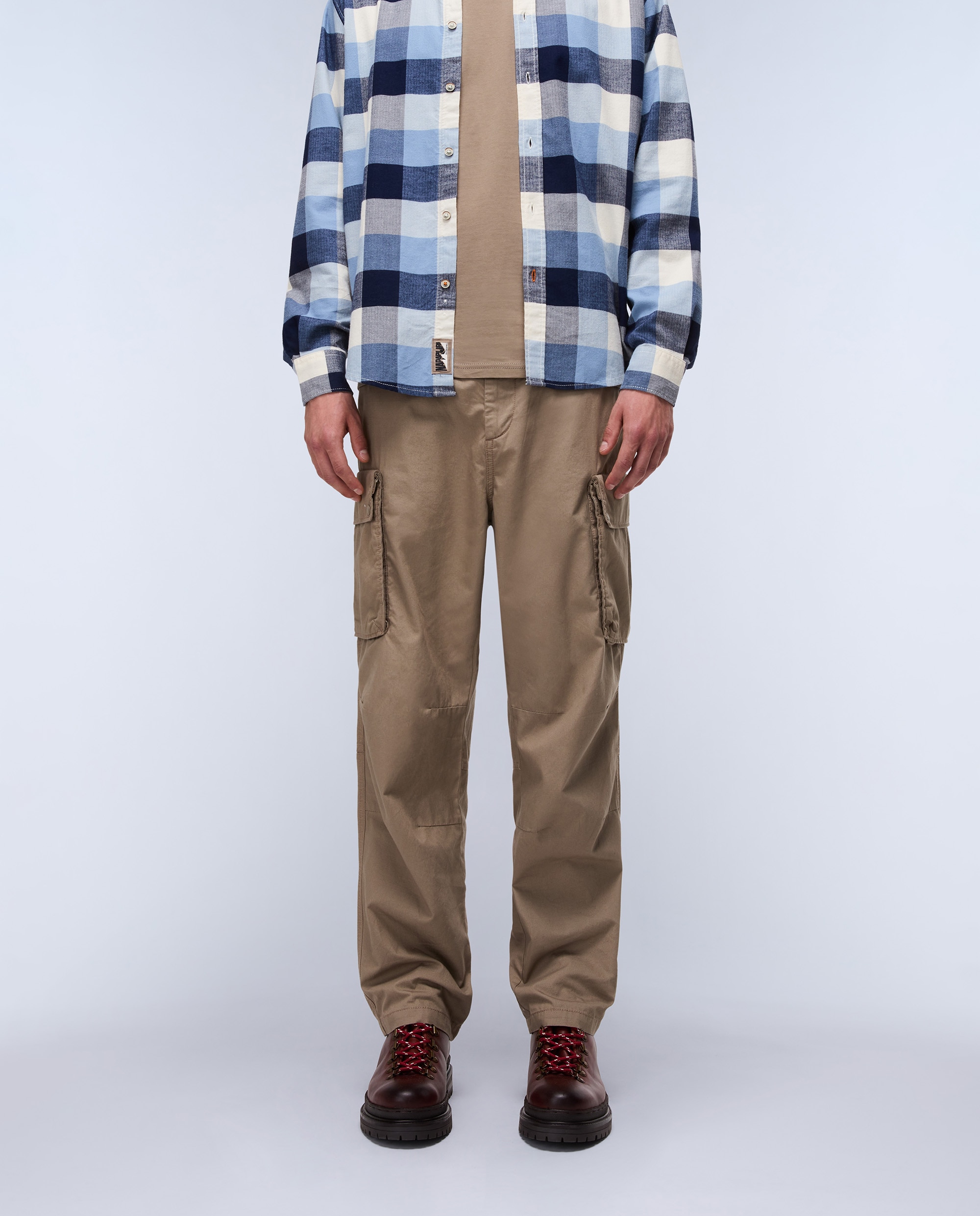 Pantalón cargo de hombre tures de corte relaxed - Napapijri - Marrón piedra Marrón piedra-1