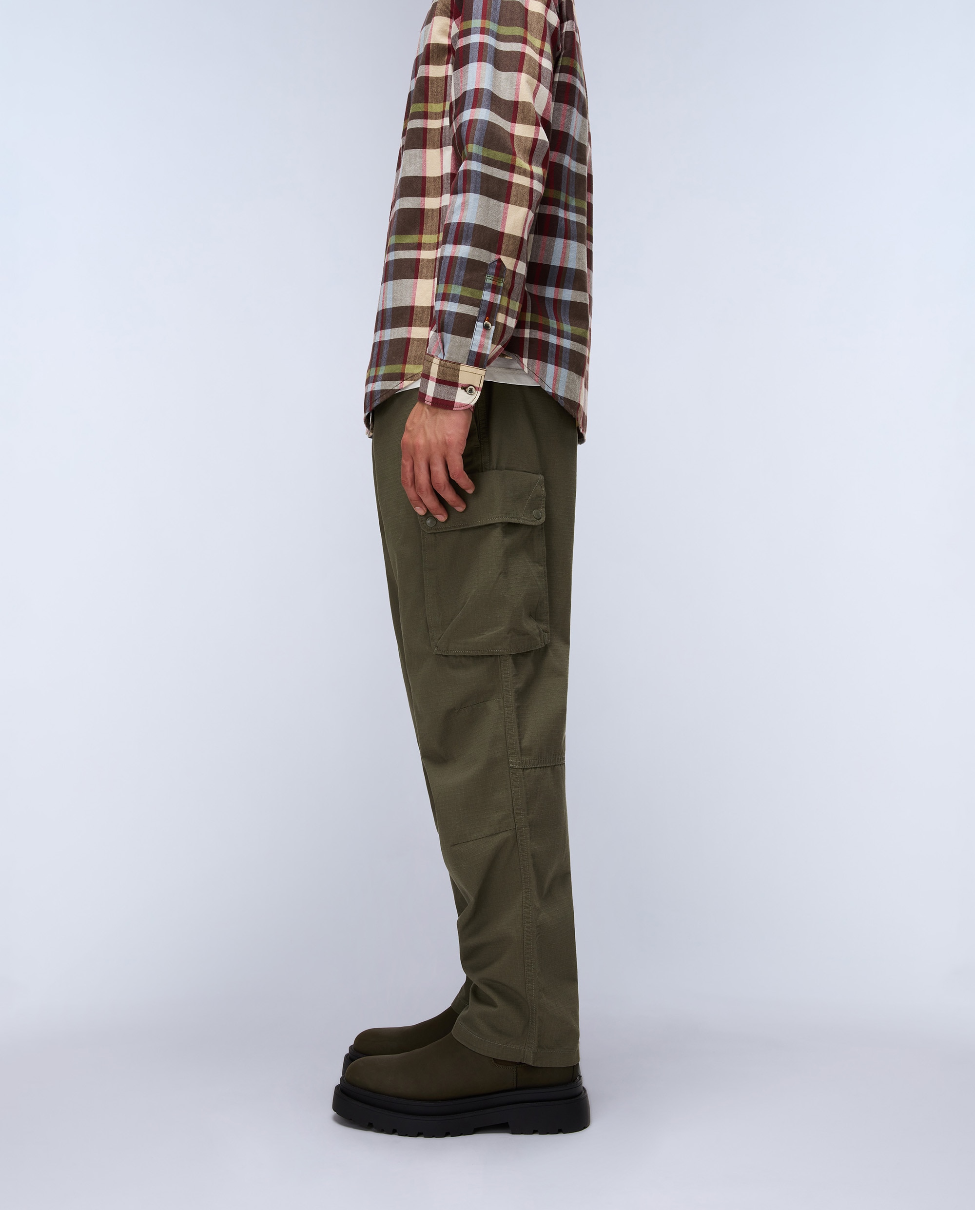 Pantalón cargo de hombre tures de corte relaxed - Napapijri - Verde militar Verde militar-2