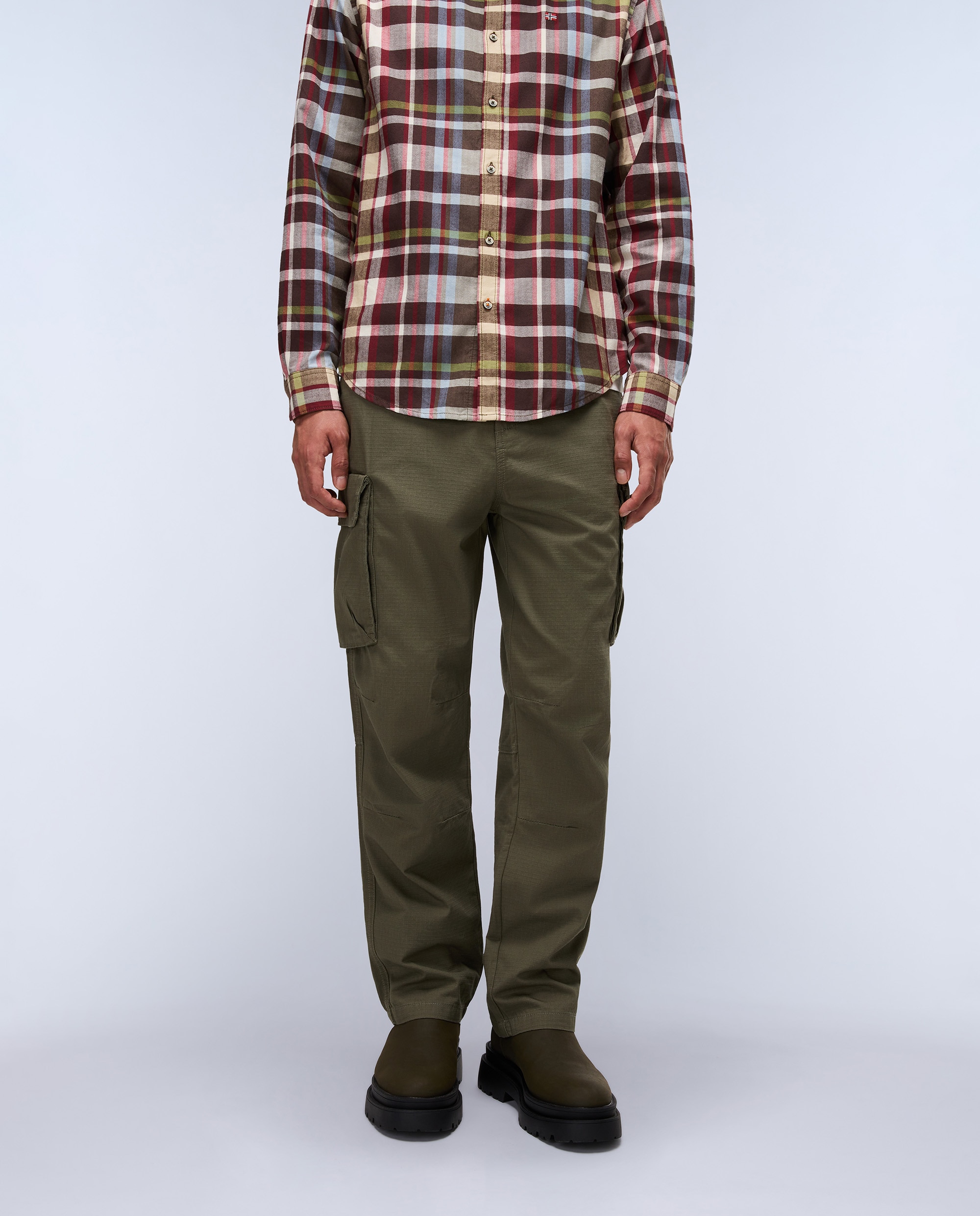 Pantalón cargo de hombre tures de corte relaxed - Napapijri - Verde Verde-1