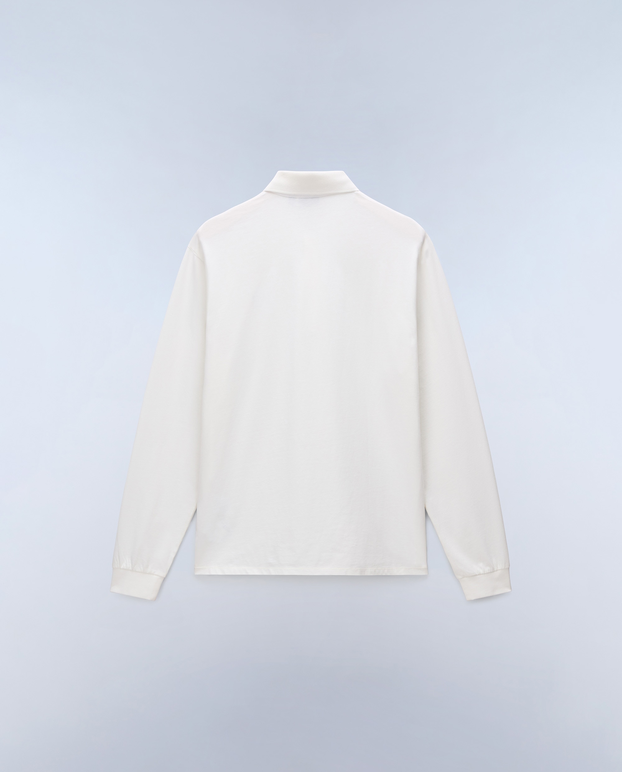Polo de algodón de hombre badge de manga larga - Napapijri - Crema Crema-4