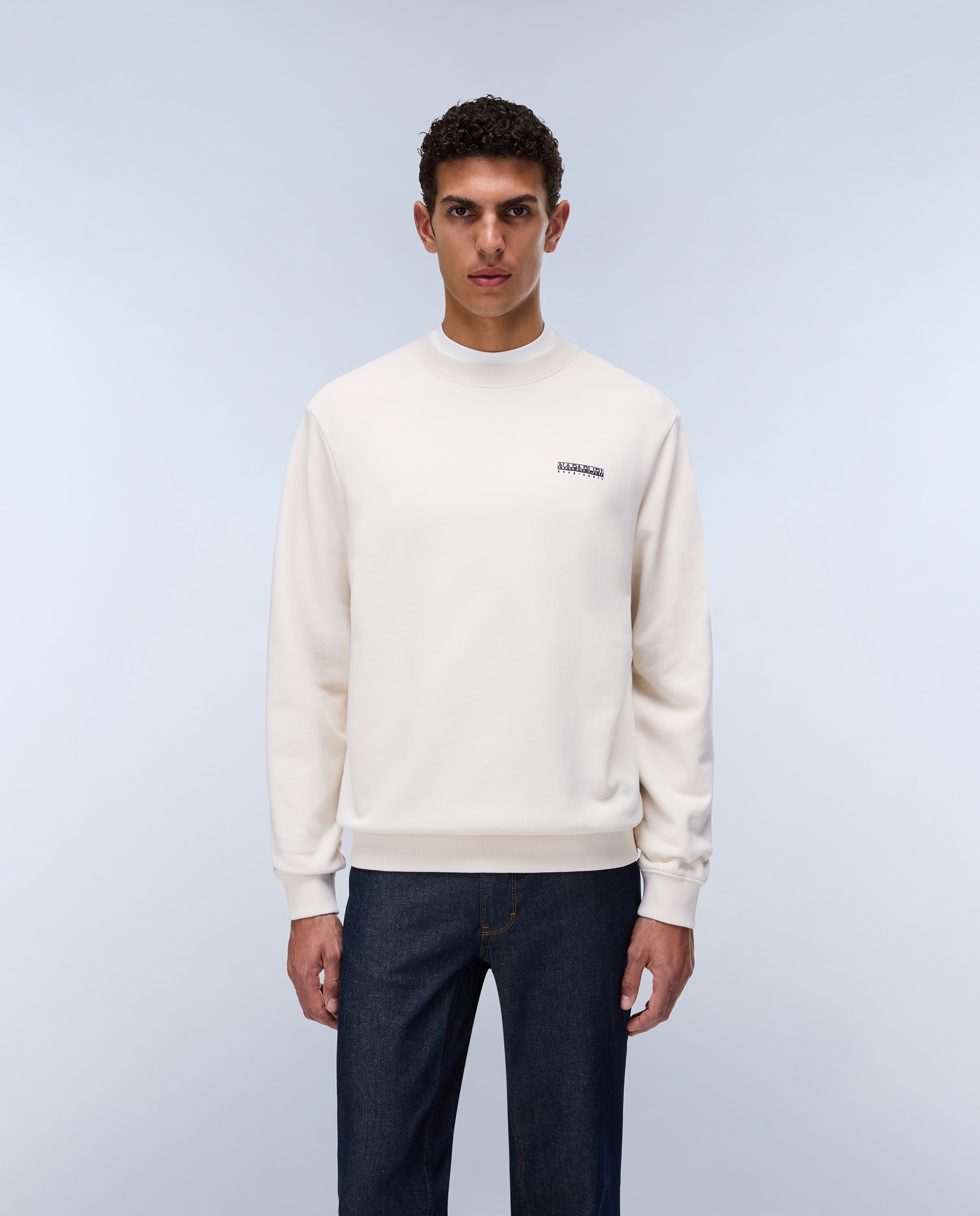 Imagen 0 de Sudadera de hombre small box c con cuello redondo Beige