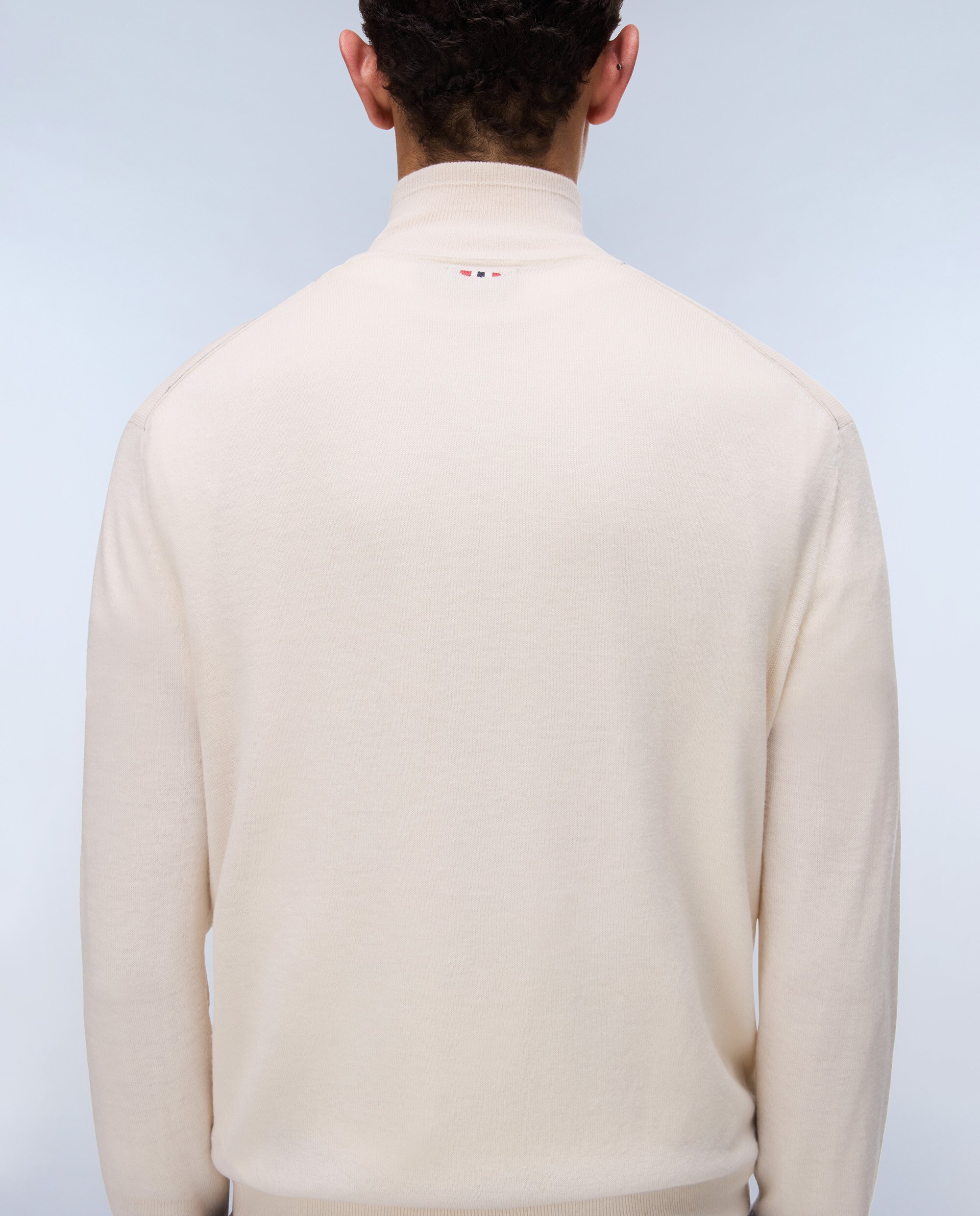 Jersey de hombre damavand hz 4 de cuello con media cremallera - Napapijri - Beige Beige-4