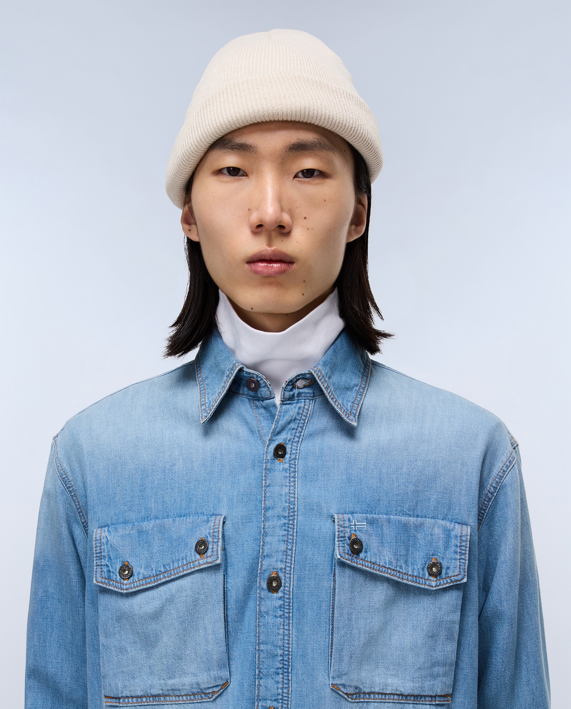 Imagen 2 de Camisa vaquera de hombre de corte relaxed - Napapijri - Azul claro Azul claro