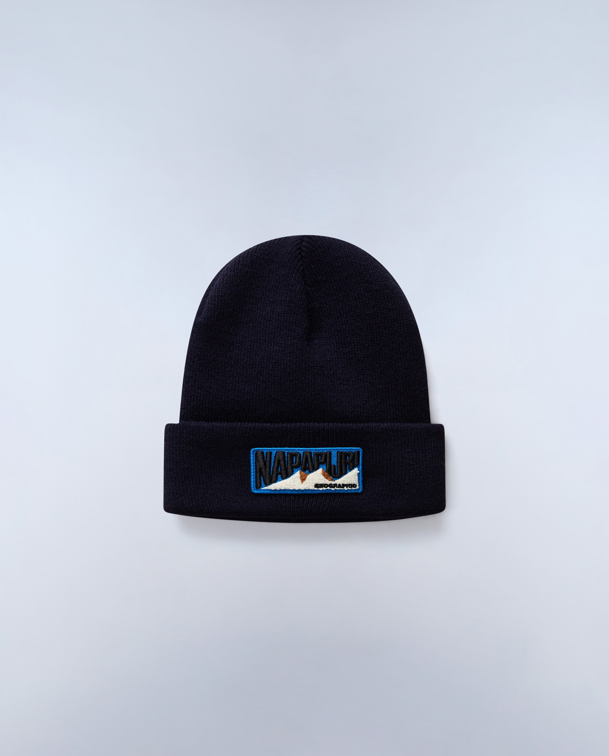 Gorro de hombre montepiana con parche frontal de punto elástico - Napapijri - Azul marino Azul marino-3