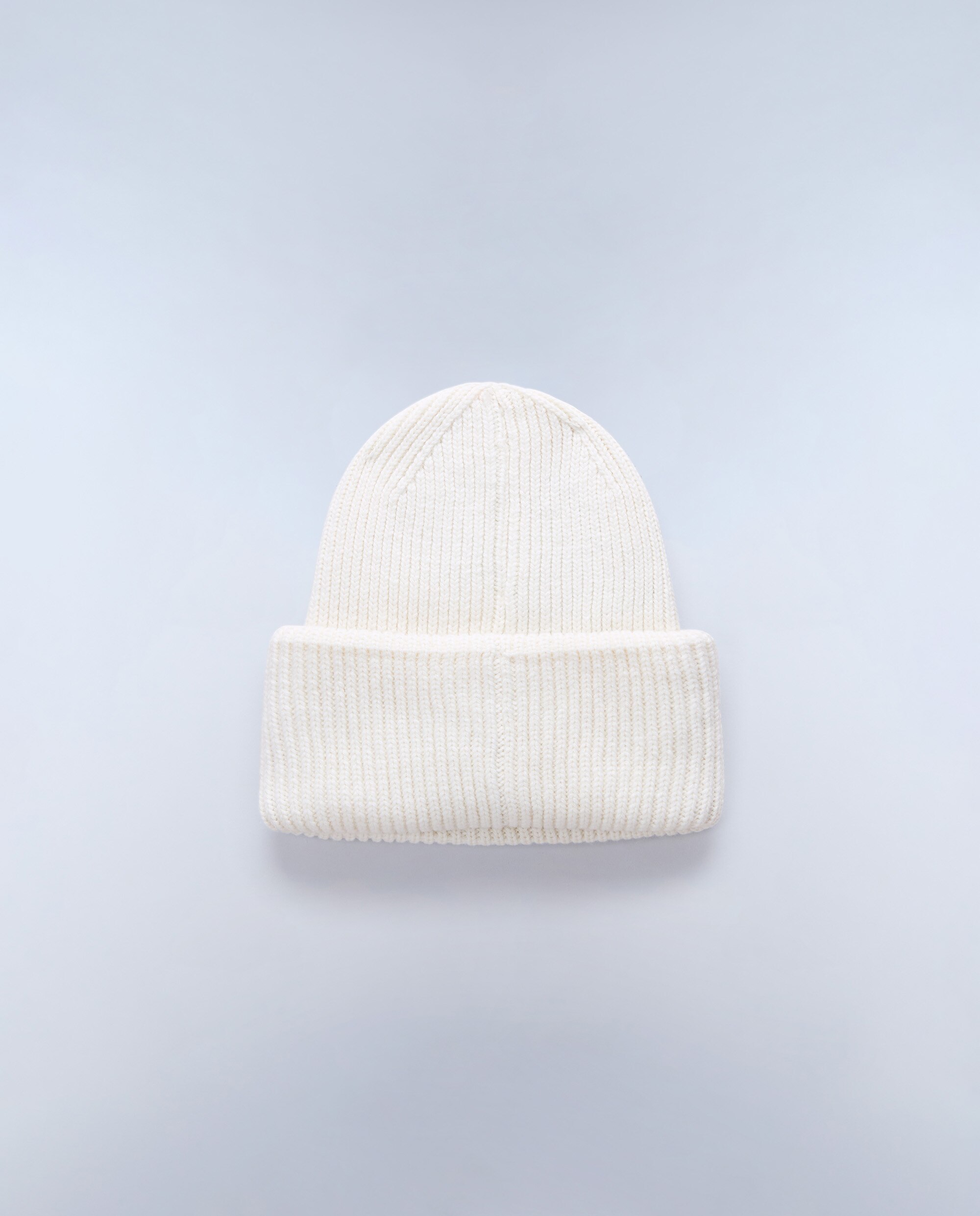 Gorro de hombre evei con bandera noruega de punto de canalé - Napapijri - Beige / Blanco Beige / Blanco-2