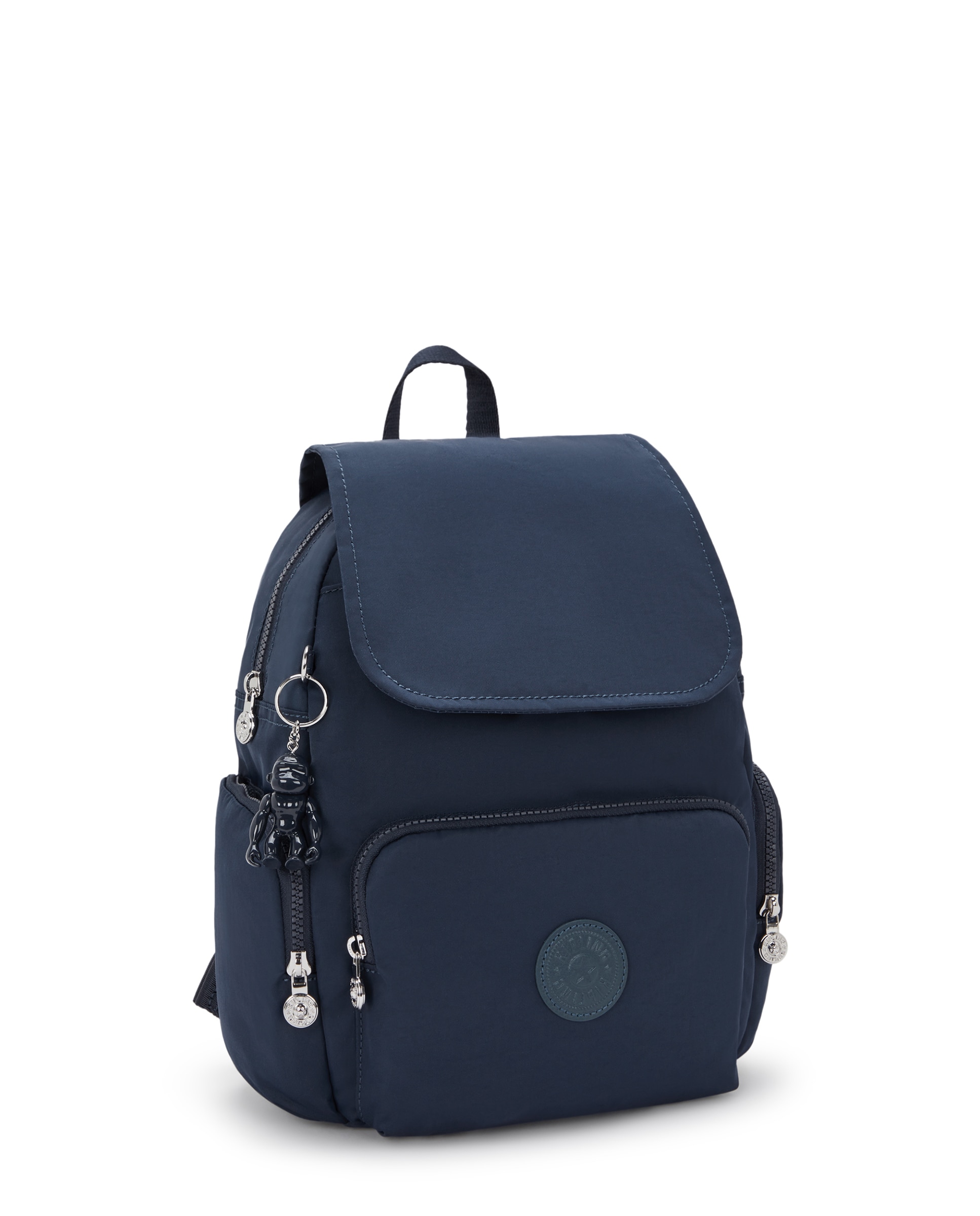 Mochila de mujer mediana son solapa - Kipling - Azul oscuro Azul oscuro-5