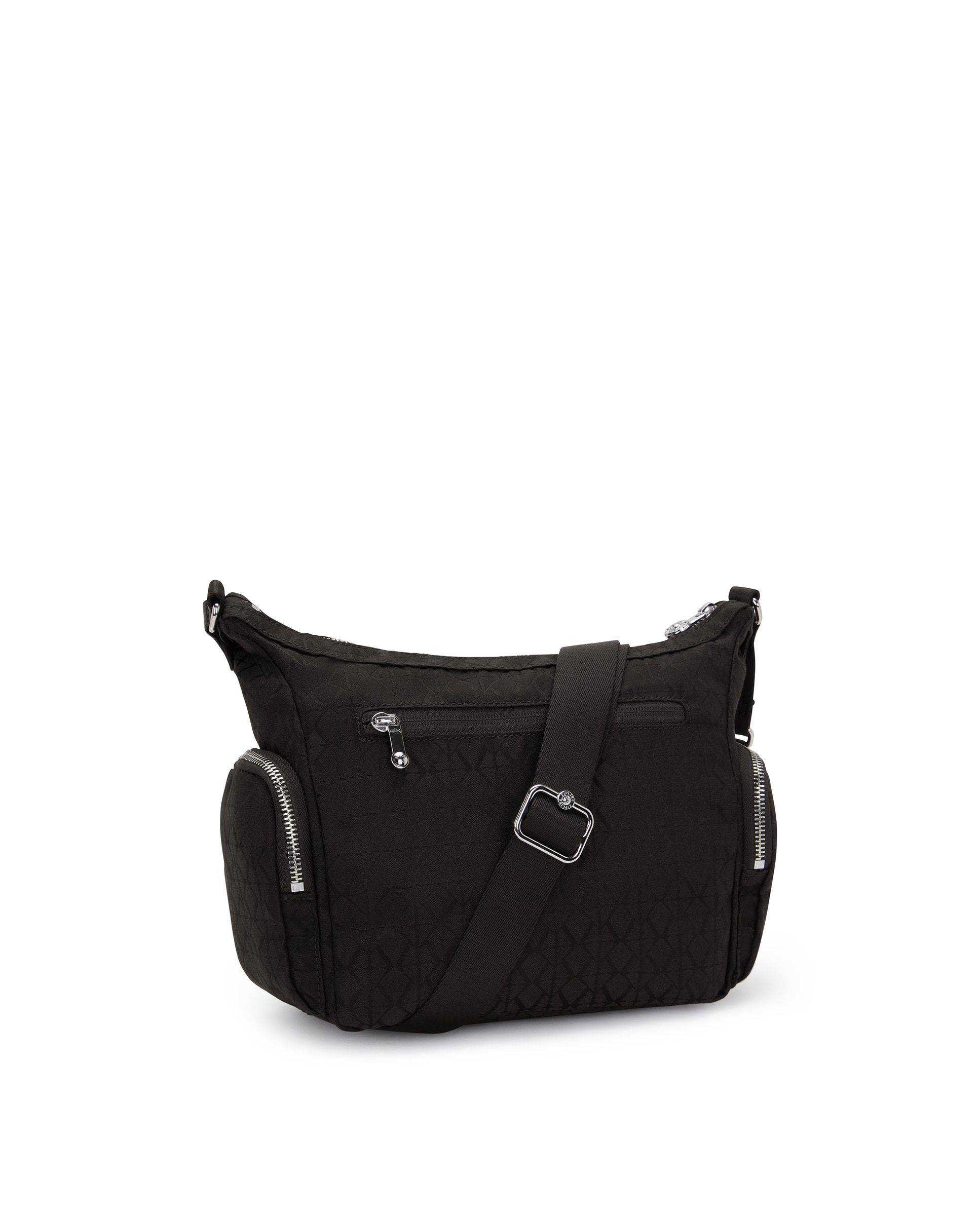 Bandolera de mujer mediana con cremallera y bolsillos exteriores - Kipling - Negro Negro-5