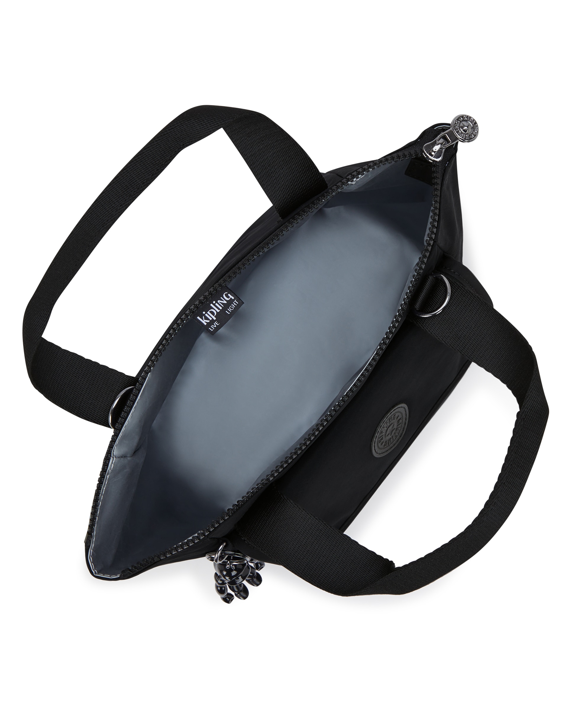 Bolsa de almuerzo con asa bandolera extraíble y bolsillo frontal - Kipling - Negro Negro-4