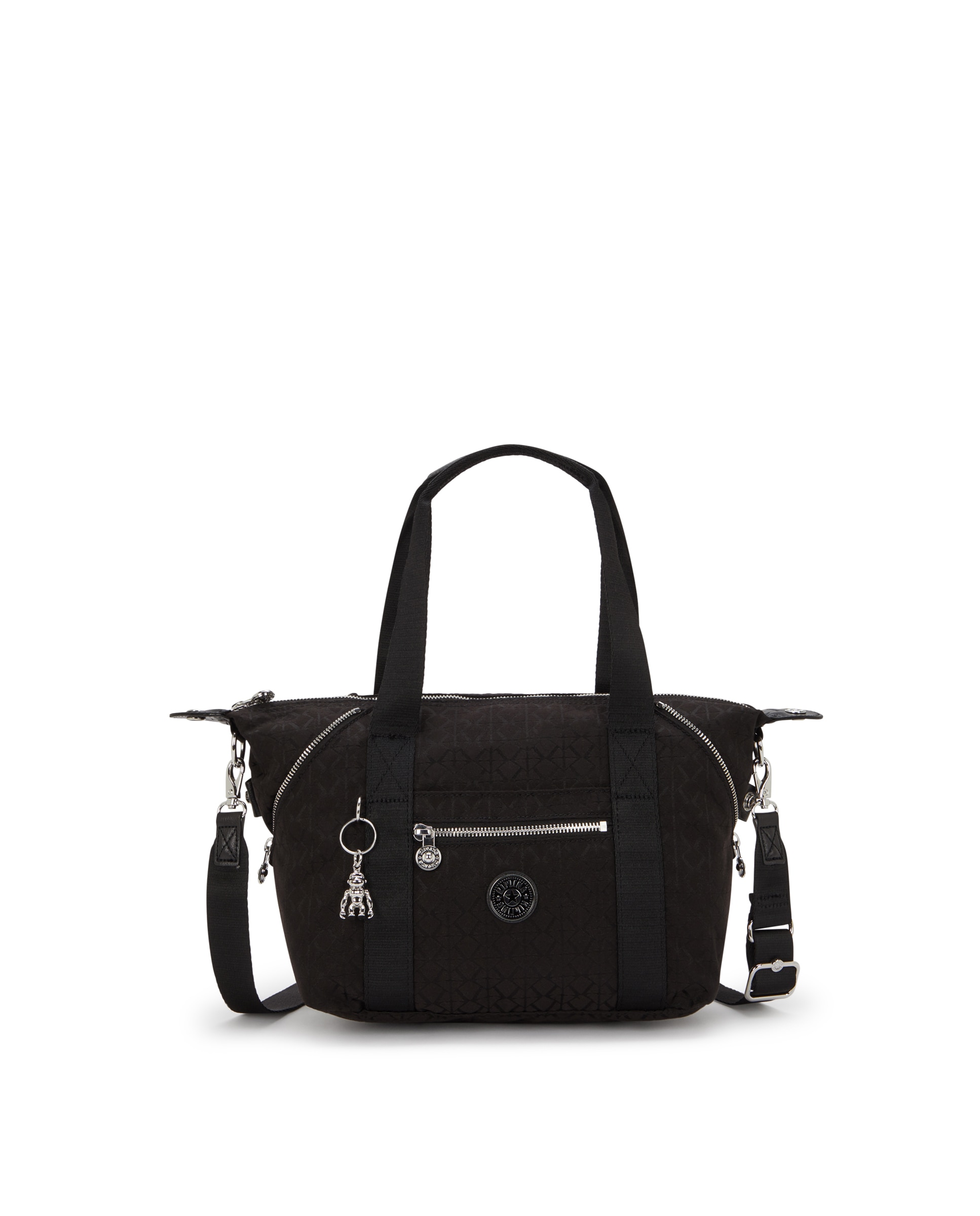Shopper pequeño con cremallera y asa bandolera extraíble - Kipling - Negro Negro-1