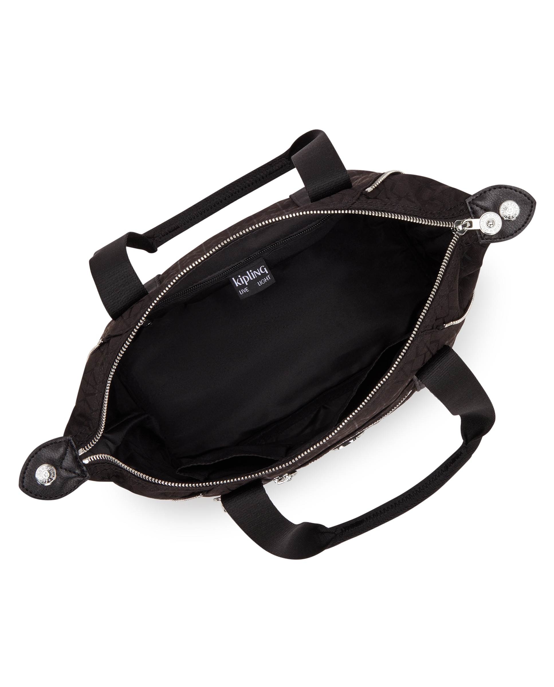 Shopper pequeño con cremallera y asa bandolera extraíble - Kipling - Negro Negro-5