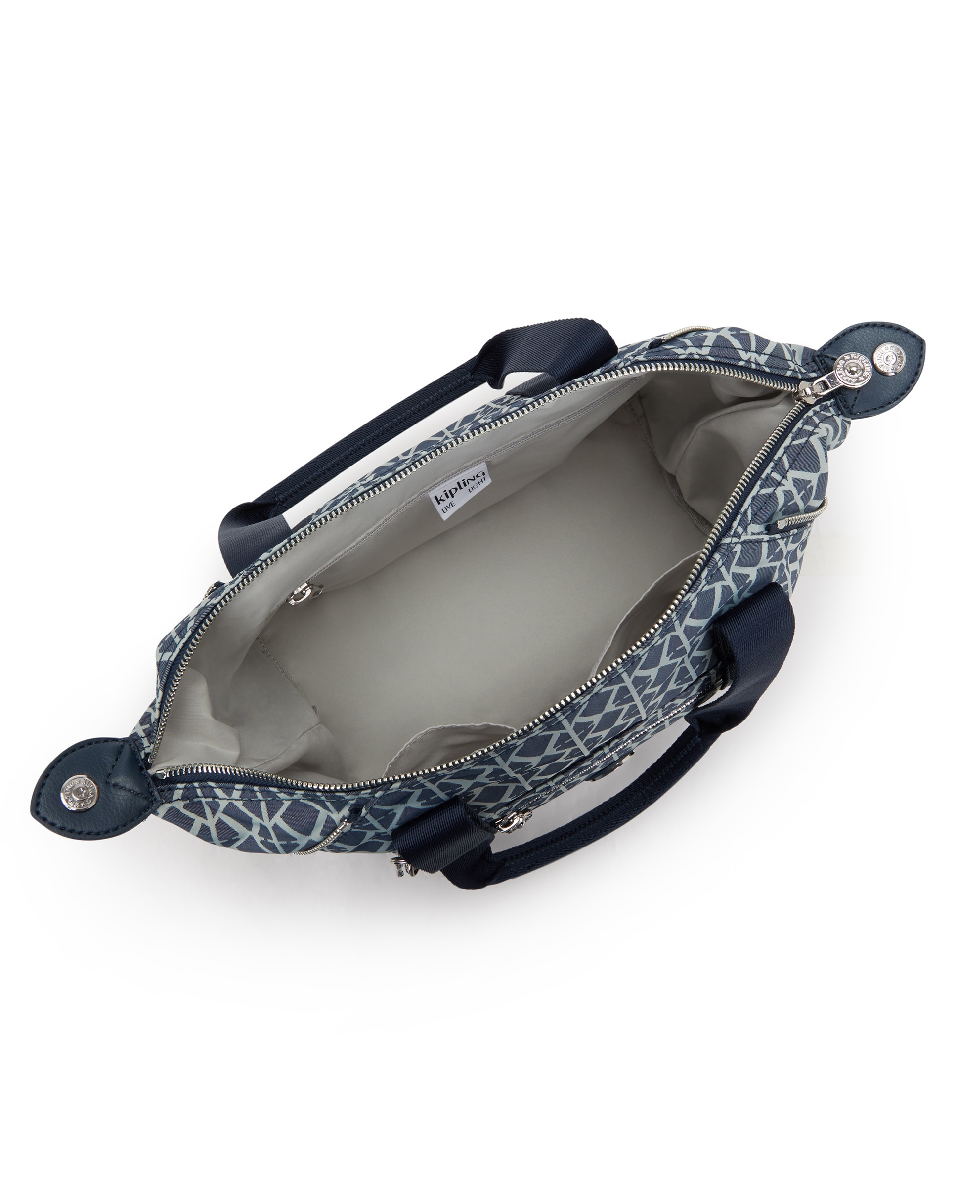 Shopper pequeño con cremallera y asa bandolera extraíble - Kipling - Azul grisáceo Azul grisáceo-2