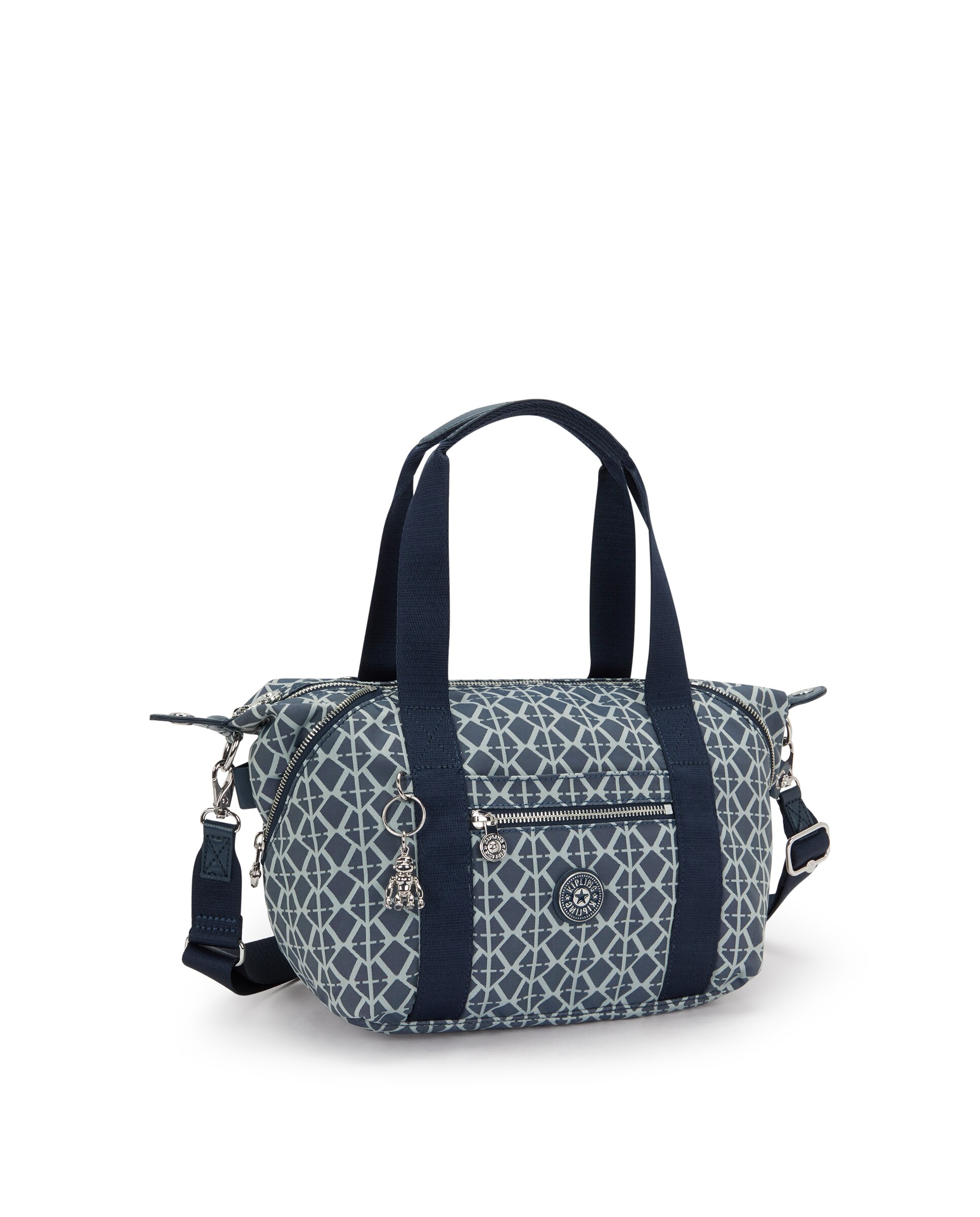 Shopper pequeño con cremallera y asa bandolera extraíble - Kipling - Azul grisáceo Azul grisáceo-4