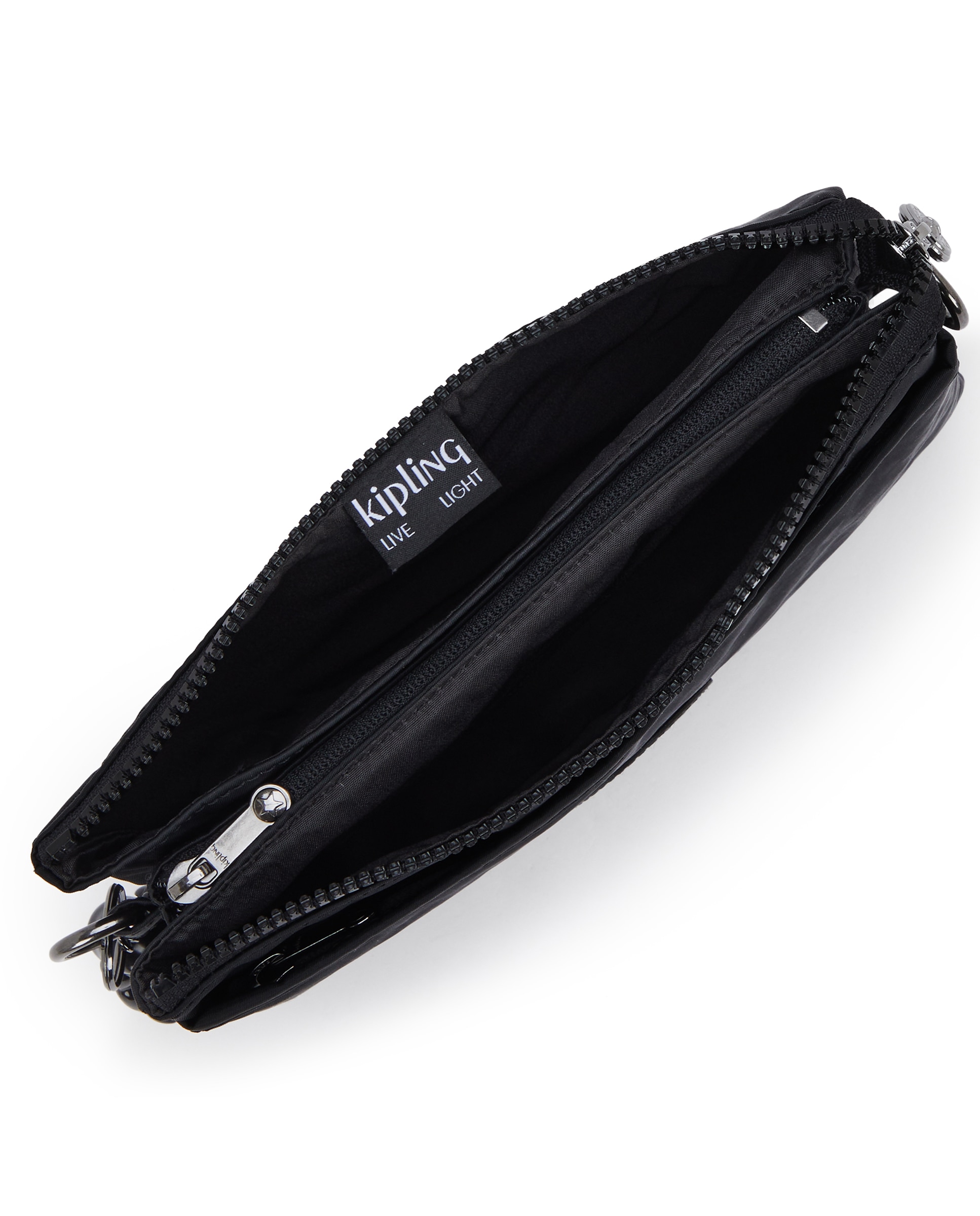 Bandolera de mujer pequeña con cremallera y correa extraíble - Kipling - Negro Negro-4