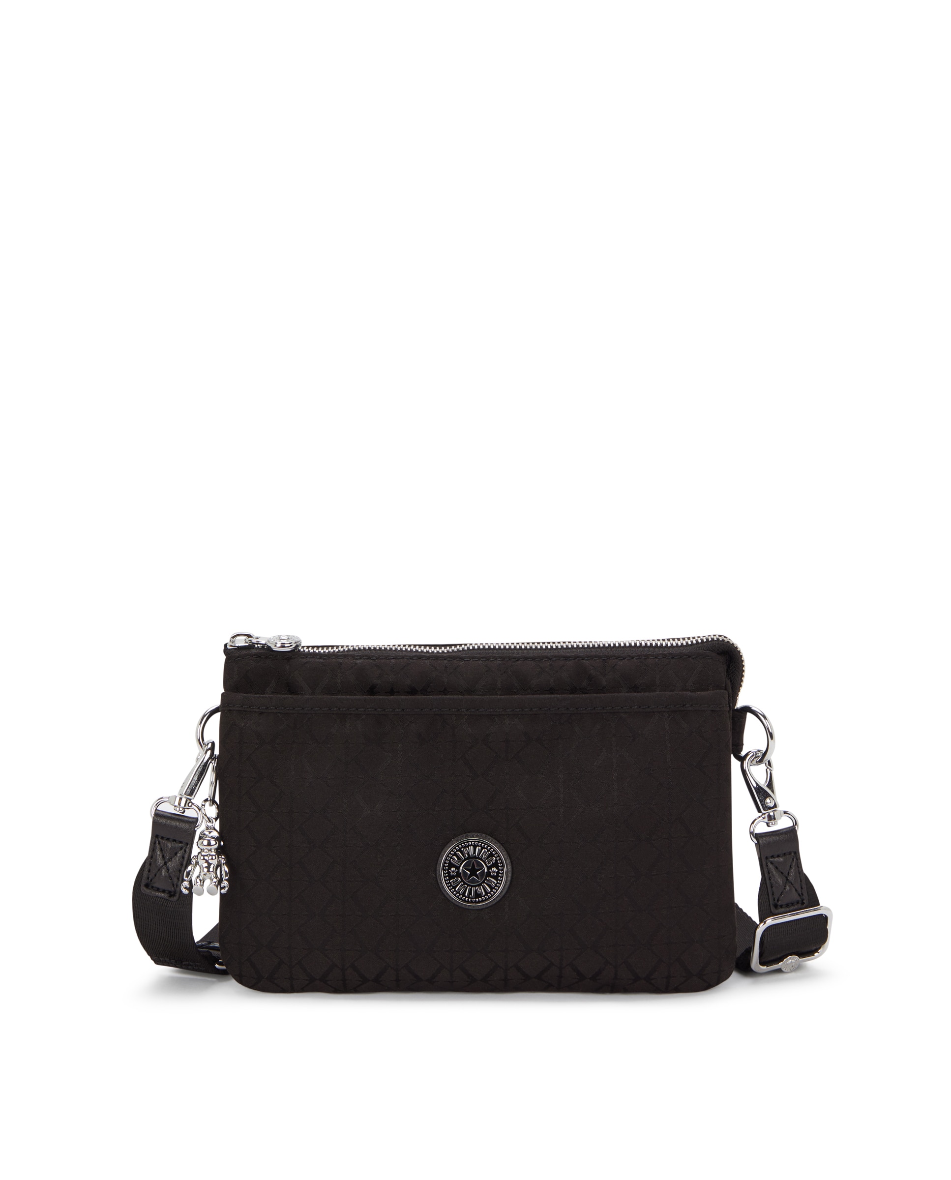 Bandolera de mujer pequeña con cremallera y correa extraíble - Kipling - Negro Negro-1
