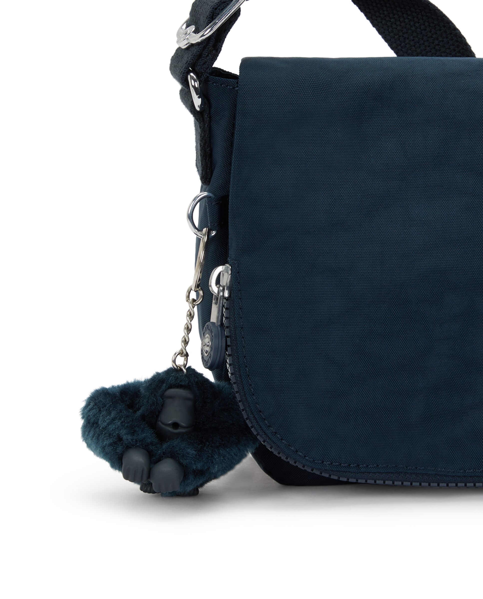 Bandolera de mujer pequeña son solapa y llavero - Kipling - Azul marino Azul marino-5