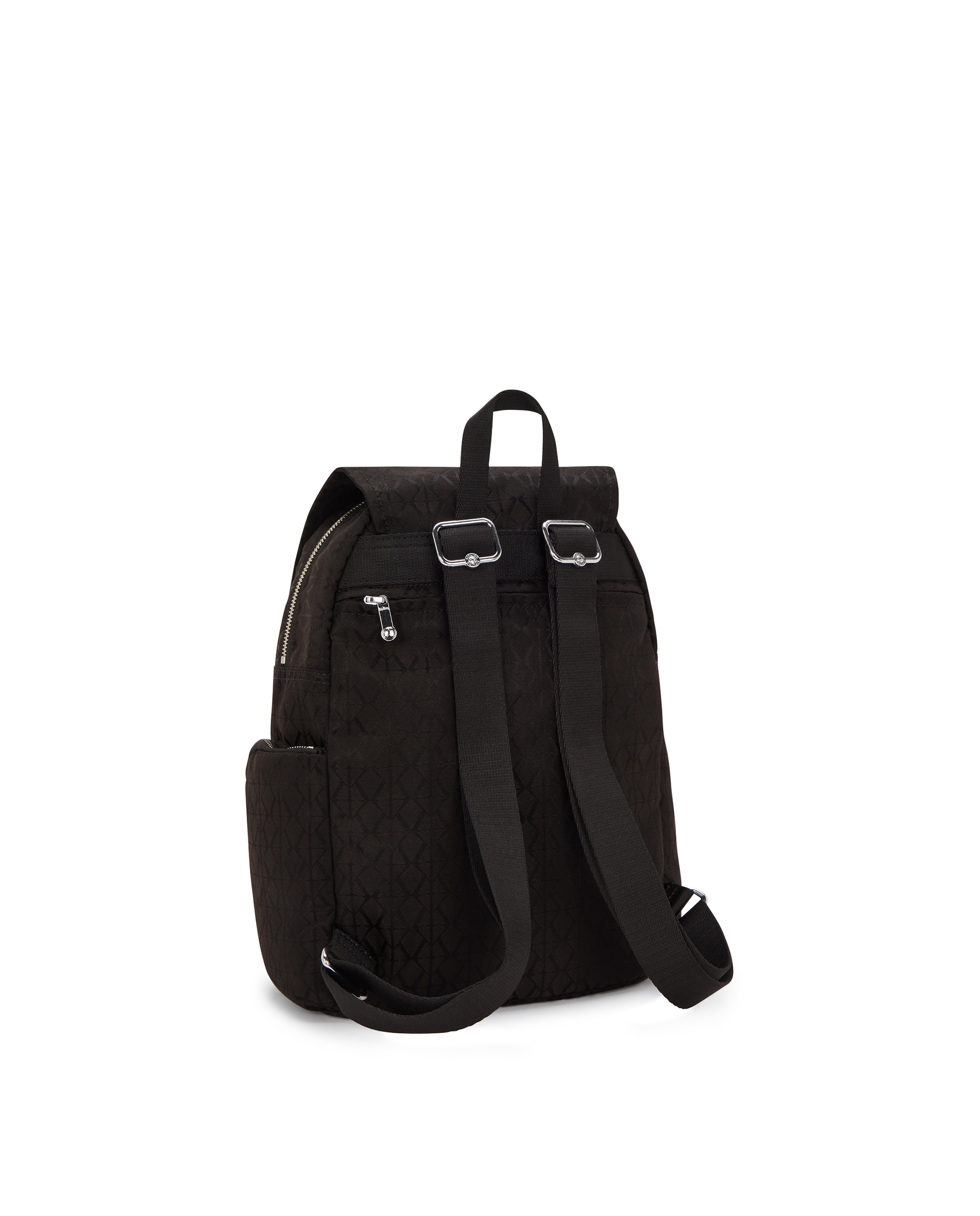 Mochila de mujer mediana son solapa - Kipling - Negro Negro-4