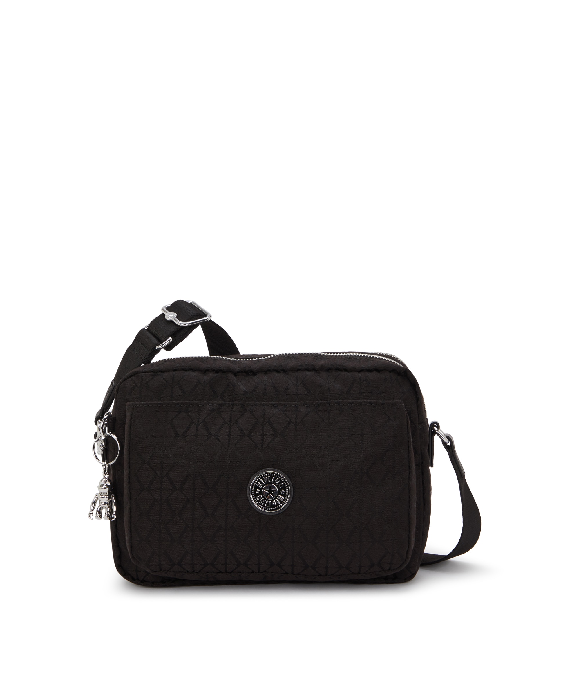 Bandolera de mujer mediana con correa ajustable para el hombro - Kipling - Negro Negro-1