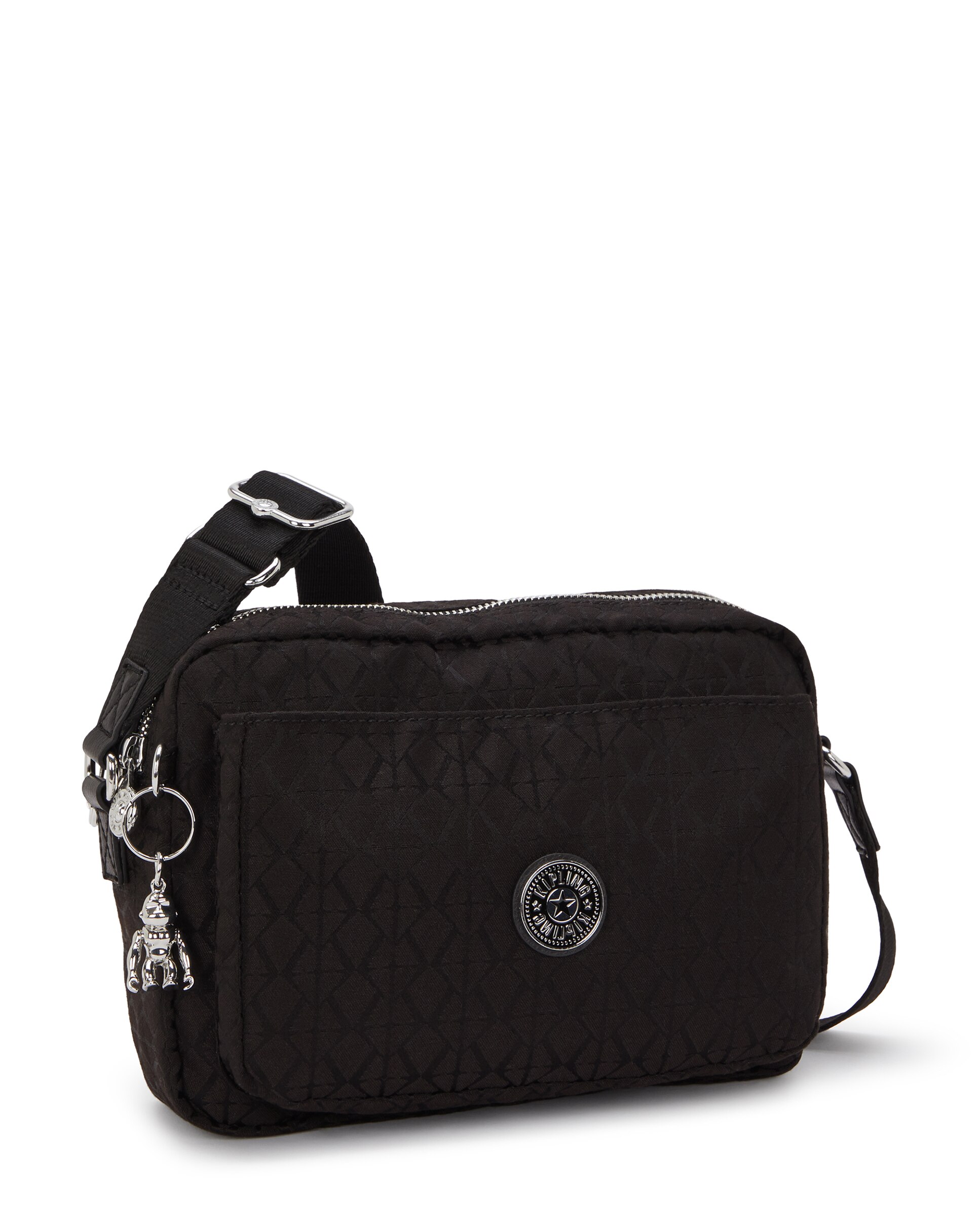 Bandolera de mujer mediana con correa ajustable para el hombro - Kipling - Negro Negro-5