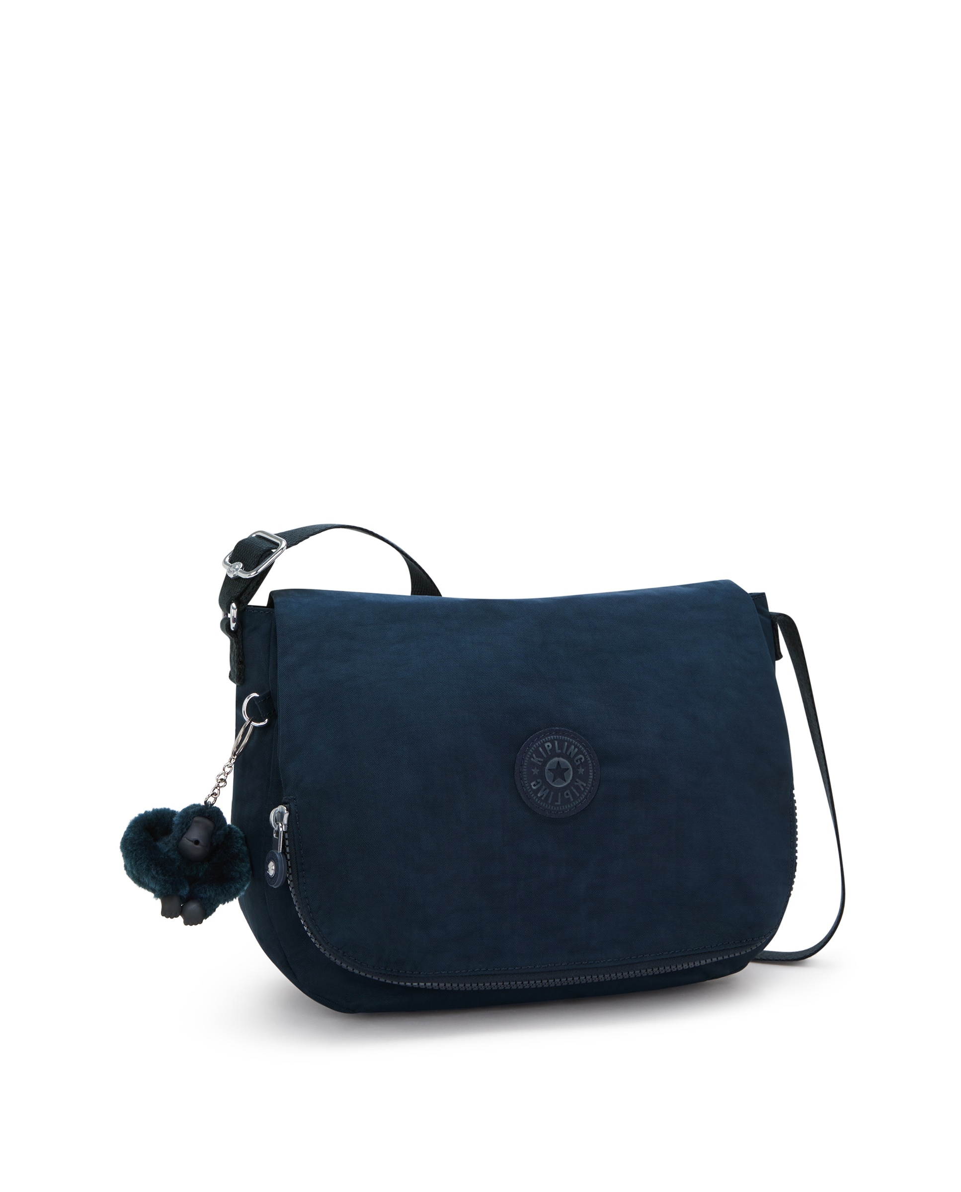 Bandolera de mujer mediana son solapa y llavero - Kipling - Azul marino Azul marino-4