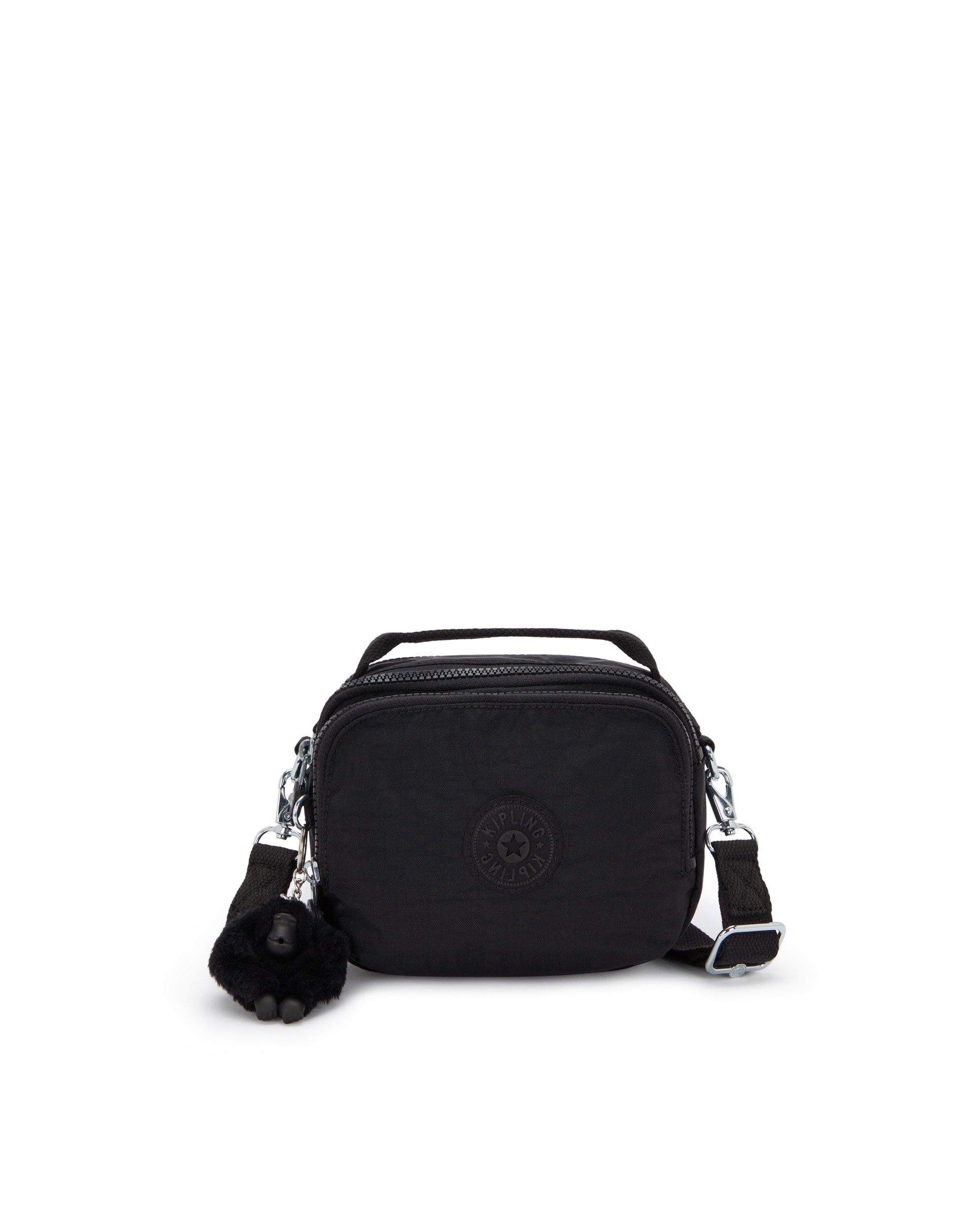 Bandolera de mujer pequeña con asa de mano - Kipling - Negro Negro-1