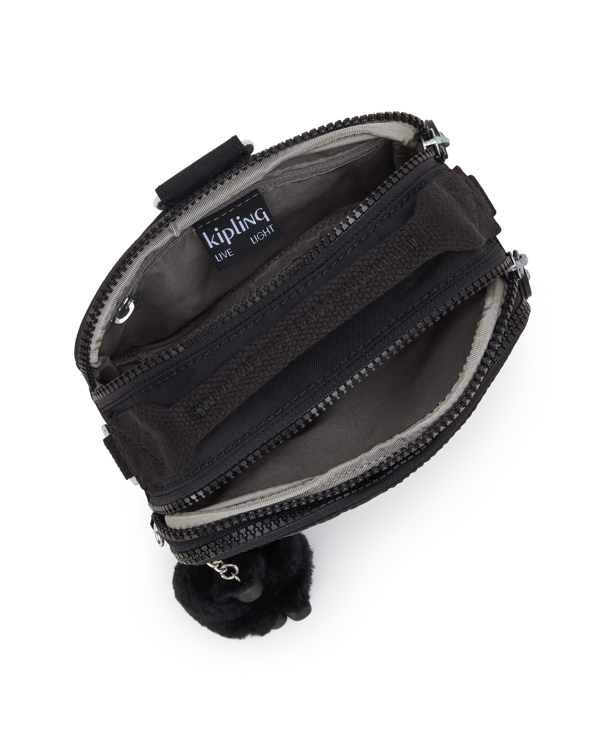 Bandolera de mujer pequeña con asa de mano - Kipling - Negro Negro-2