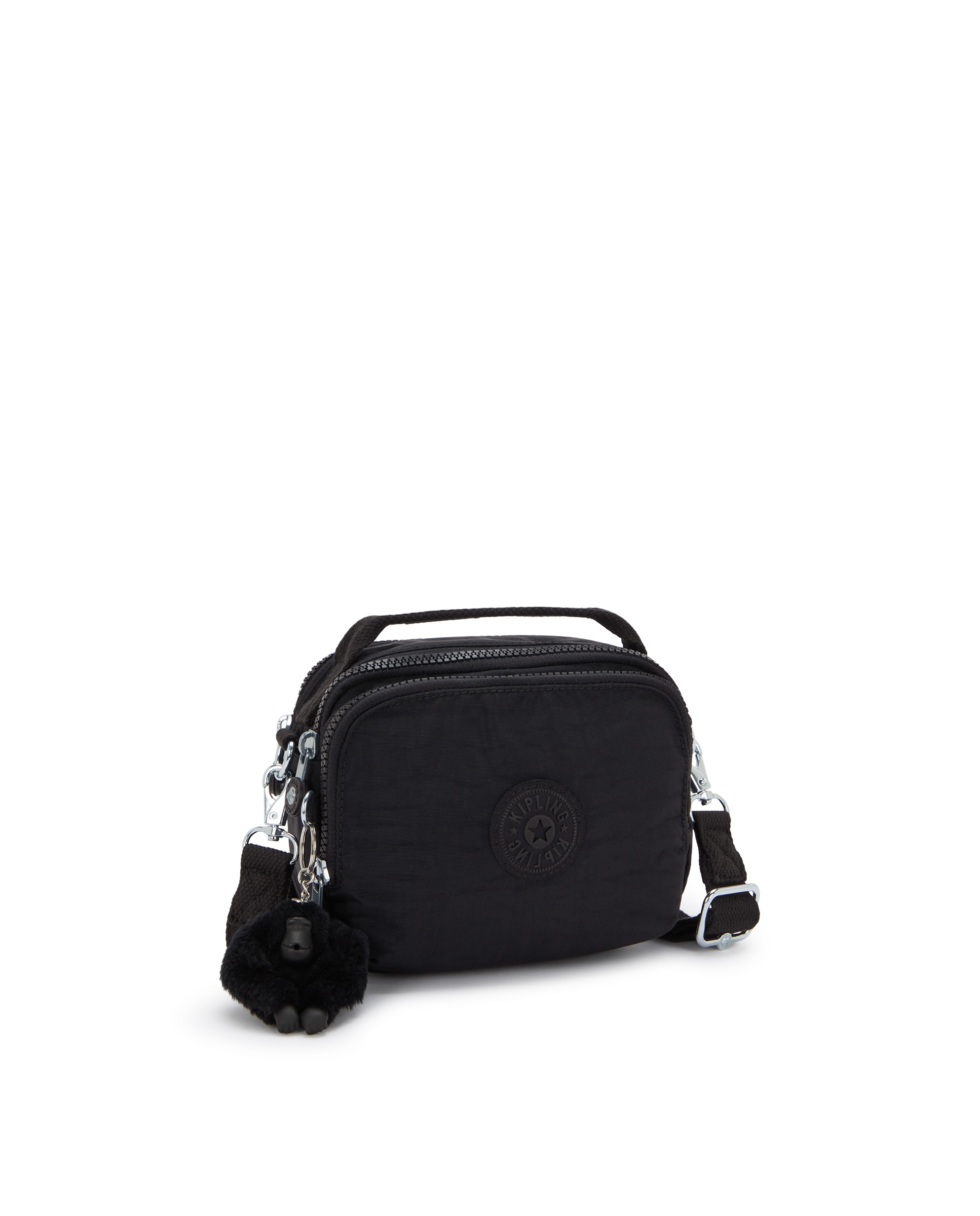 Bandolera de mujer pequeña con asa de mano - Kipling - Negro Negro-4