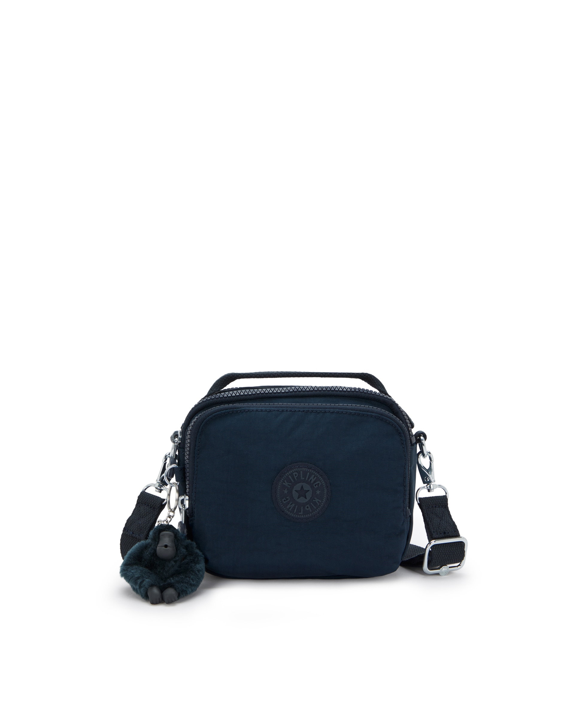 Bandolera de mujer pequeña con asa de mano - Kipling - Azul marino Azul marino-1