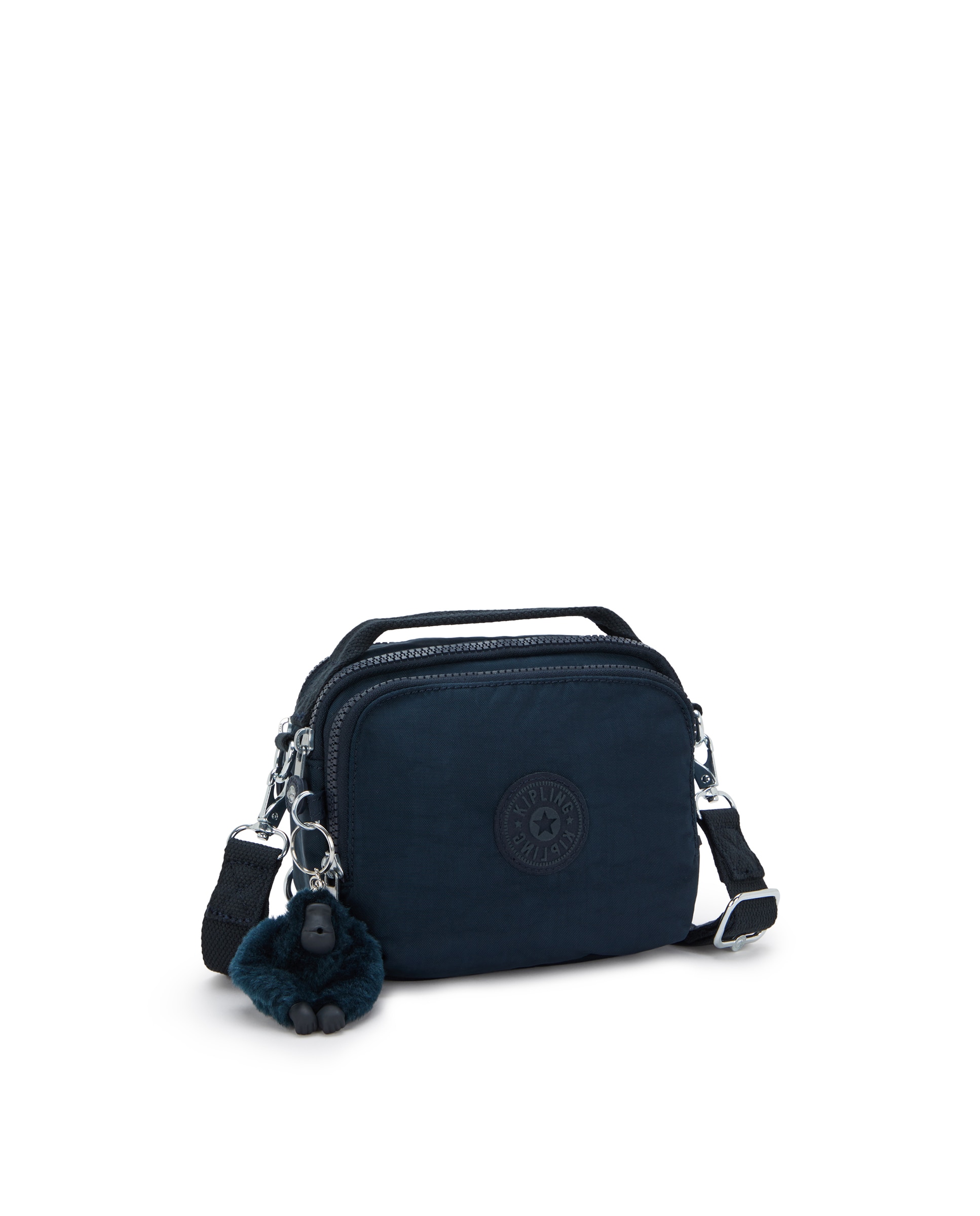 Bandolera de mujer pequeña con asa de mano - Kipling - Azul marino Azul marino-4