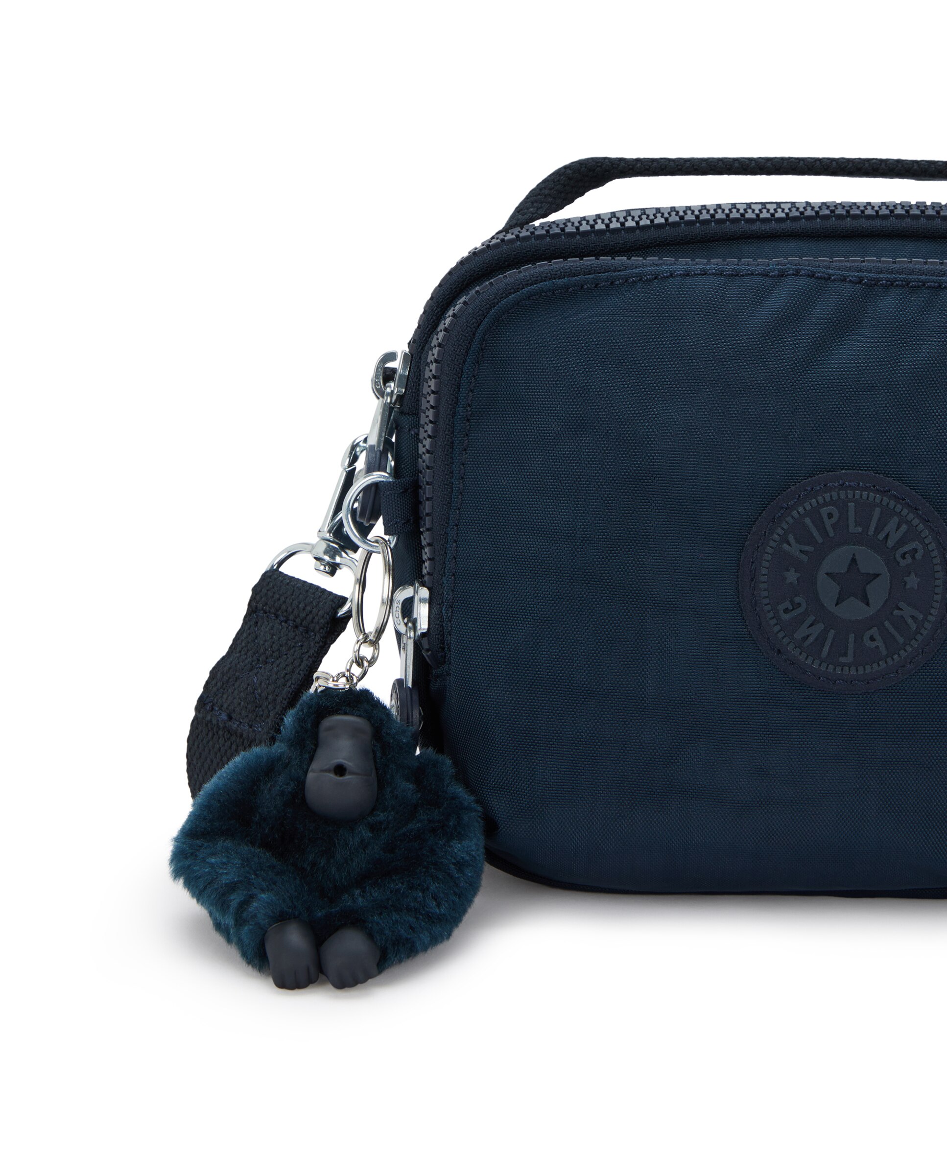 Bandolera de mujer pequeña con asa de mano - Kipling - Azul marino Azul marino-5