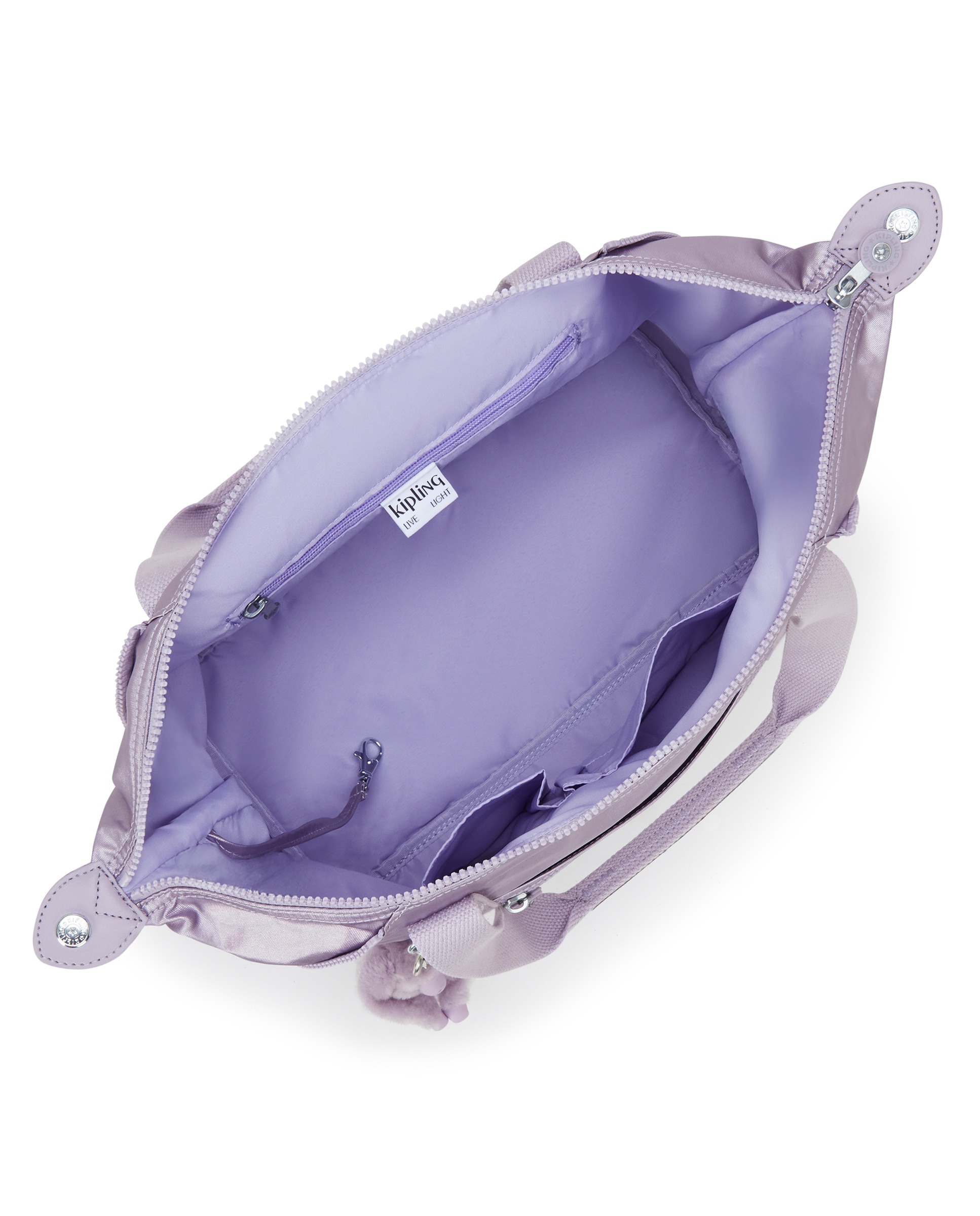 Bolso de hombro con cremallera y asa bandolera - Kipling - Lila Lila-2