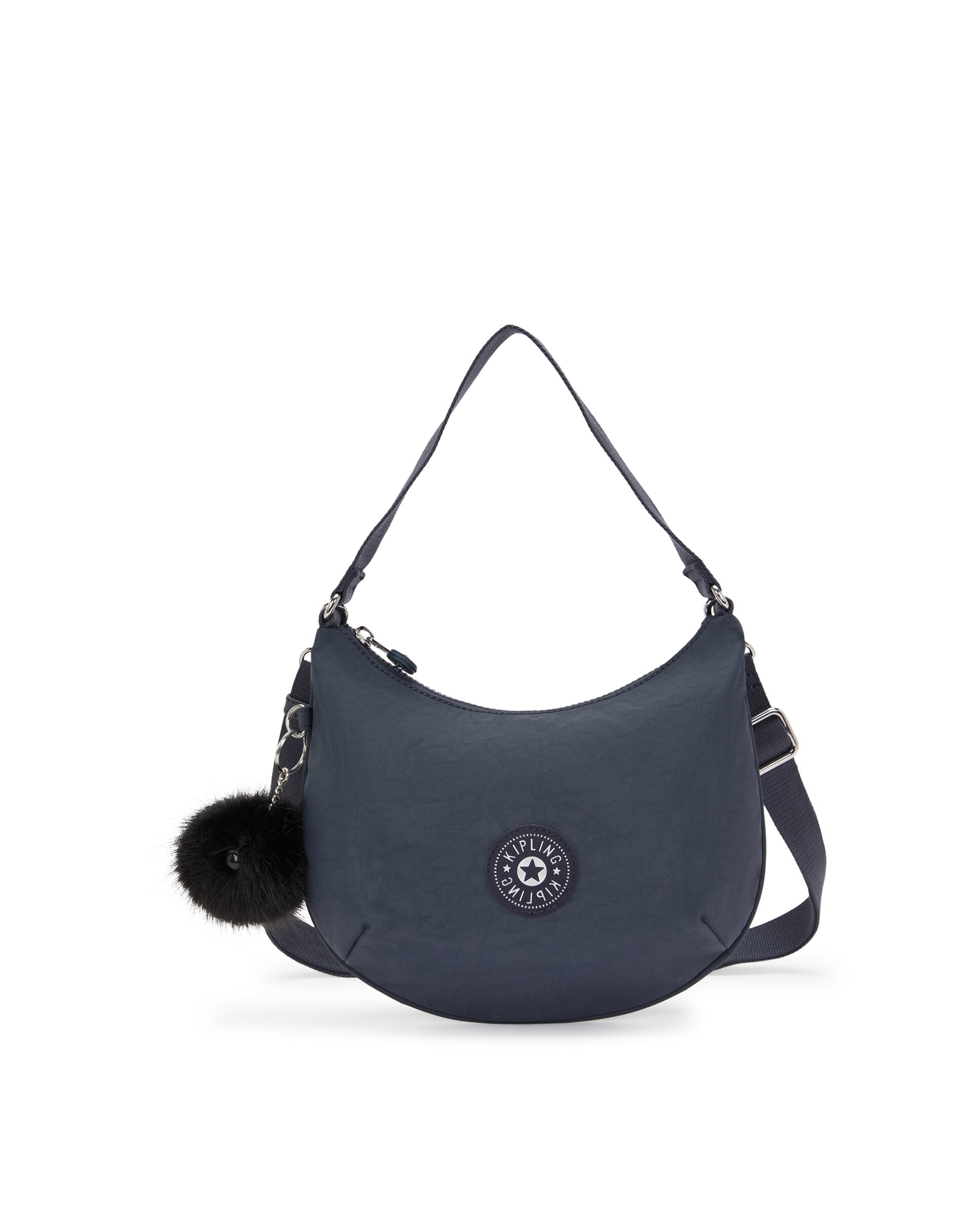 Bolso de hombro mediano con cremallera y asa bandolera - Kipling - Gris oscuro Gris oscuro-1