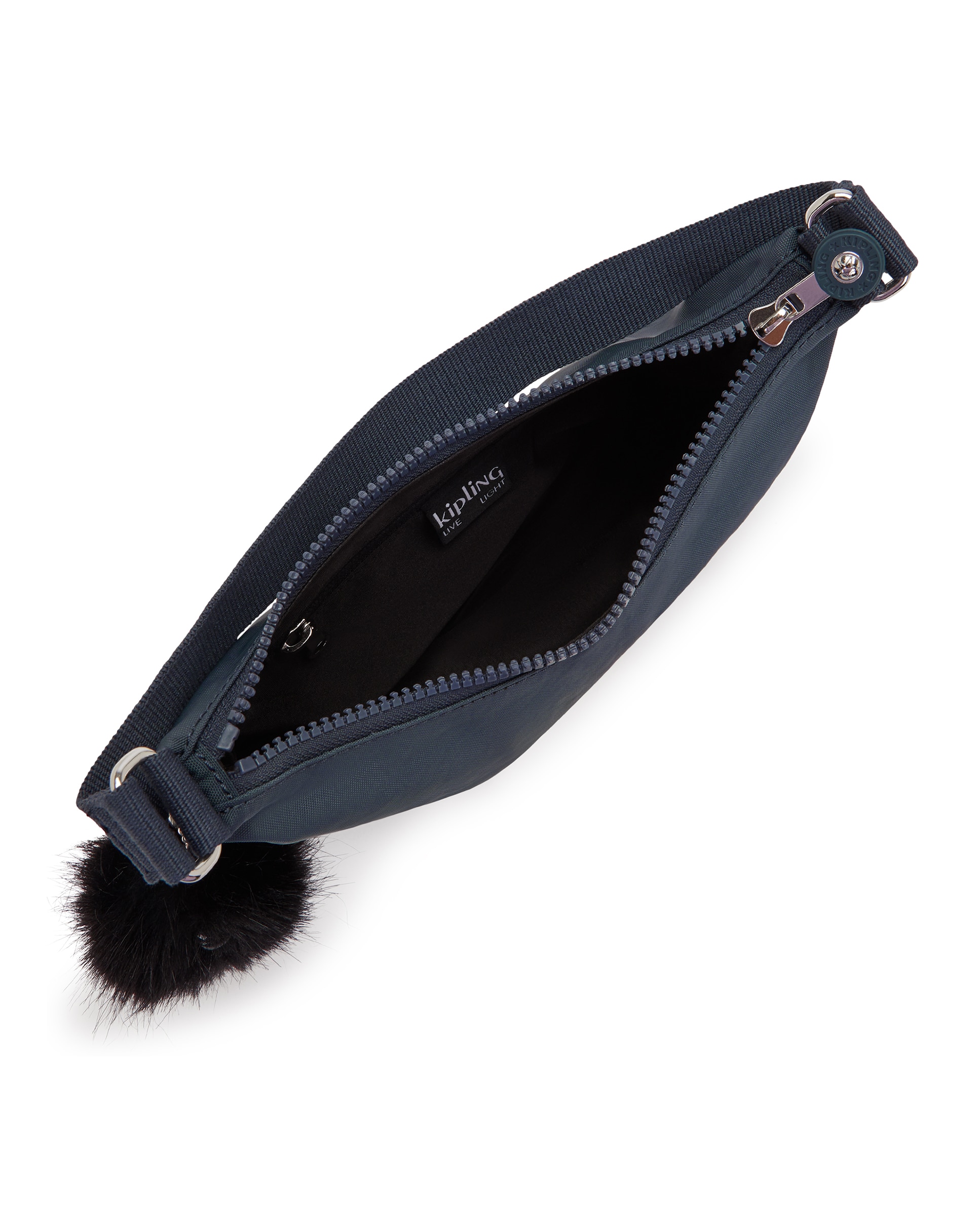 Bolso de hombro mediano con cremallera y asa bandolera - Kipling - Gris oscuro Gris oscuro-2